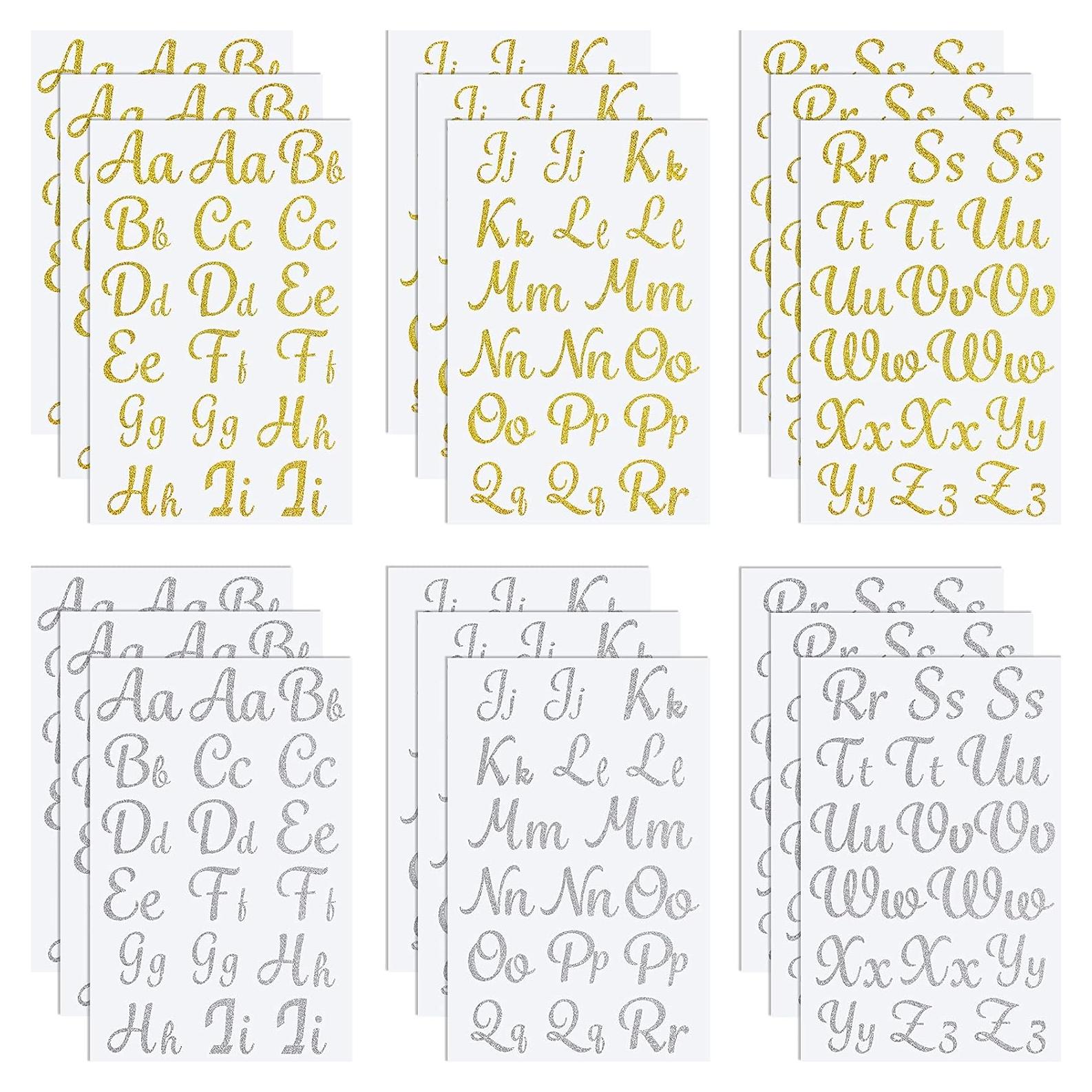 Letras de Planchar Outus 18 Piezas Dorado y Plateado 27x19cm