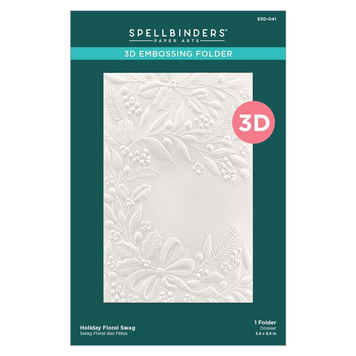 Folder de Embossing 3D Floral Festivo Spellbinders 14x22 cm