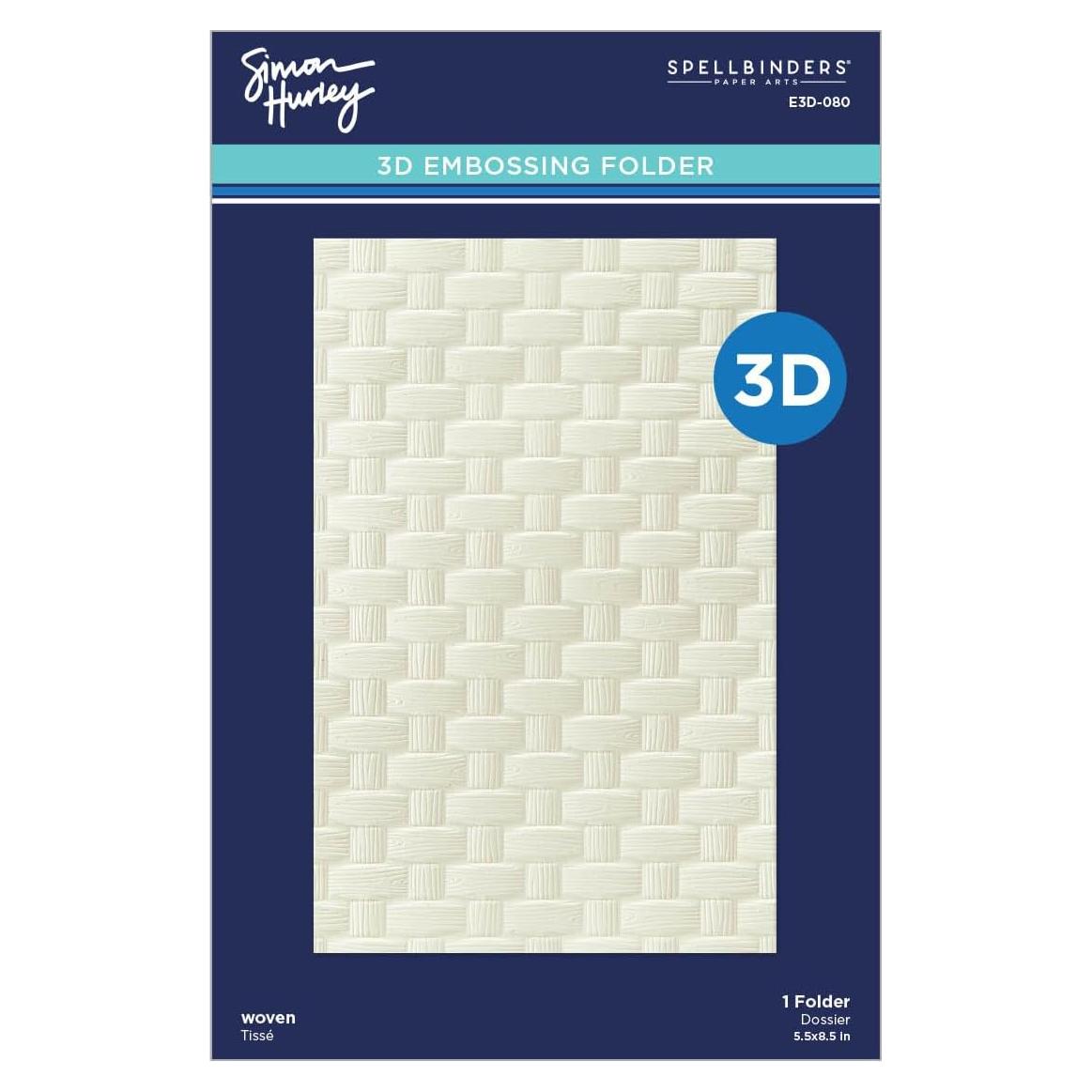 Carpeta de Embossing 3D Tejida Spellbinders 13.97 x 21.60 cm