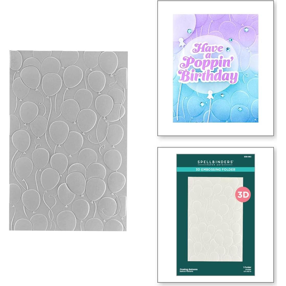 Carpeta de Embossing 3D Spellbinders Globos Flotantes 13.97x21.60cm