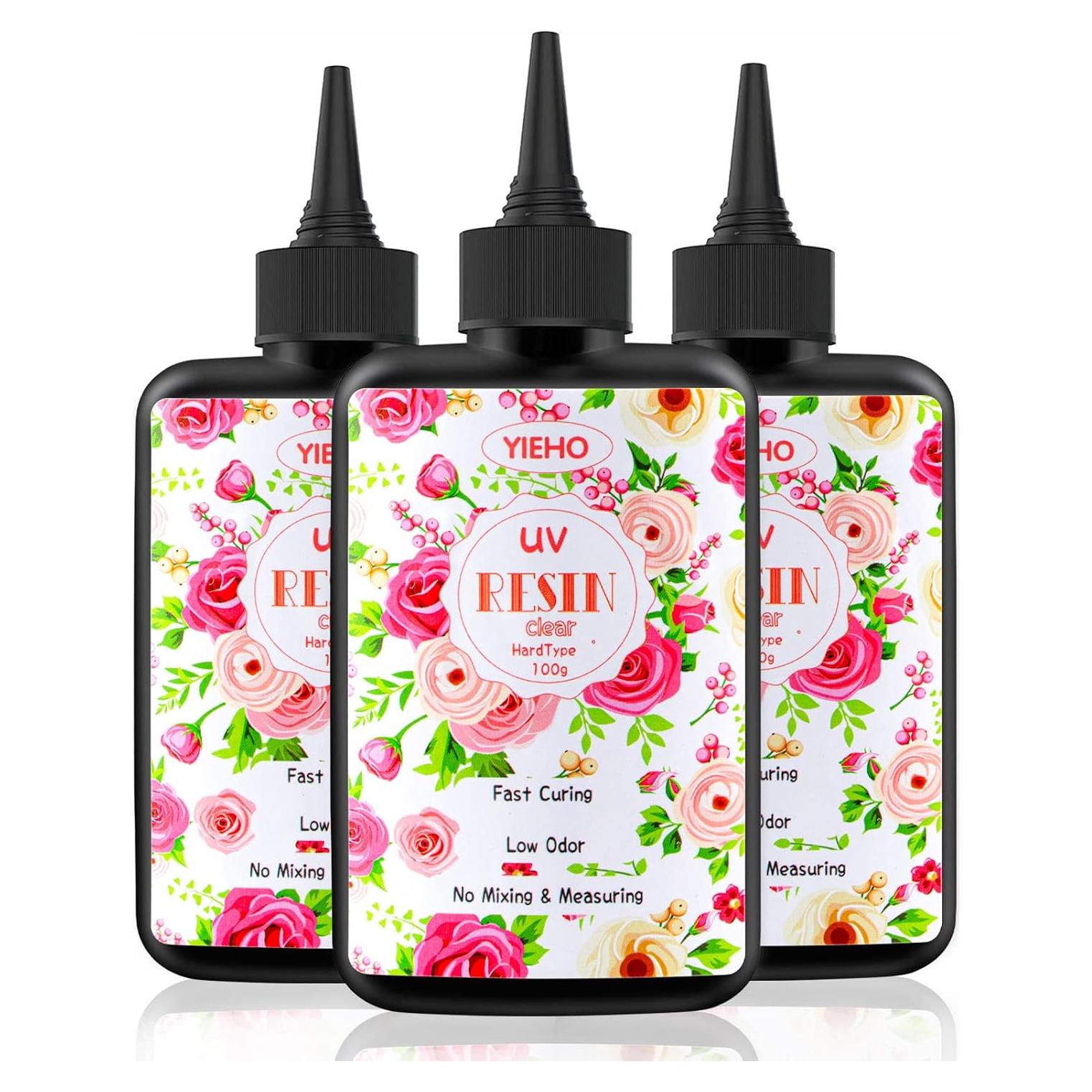 Resina Epóxica UV YIEHO 300g Cristalina Dura para Joyería
