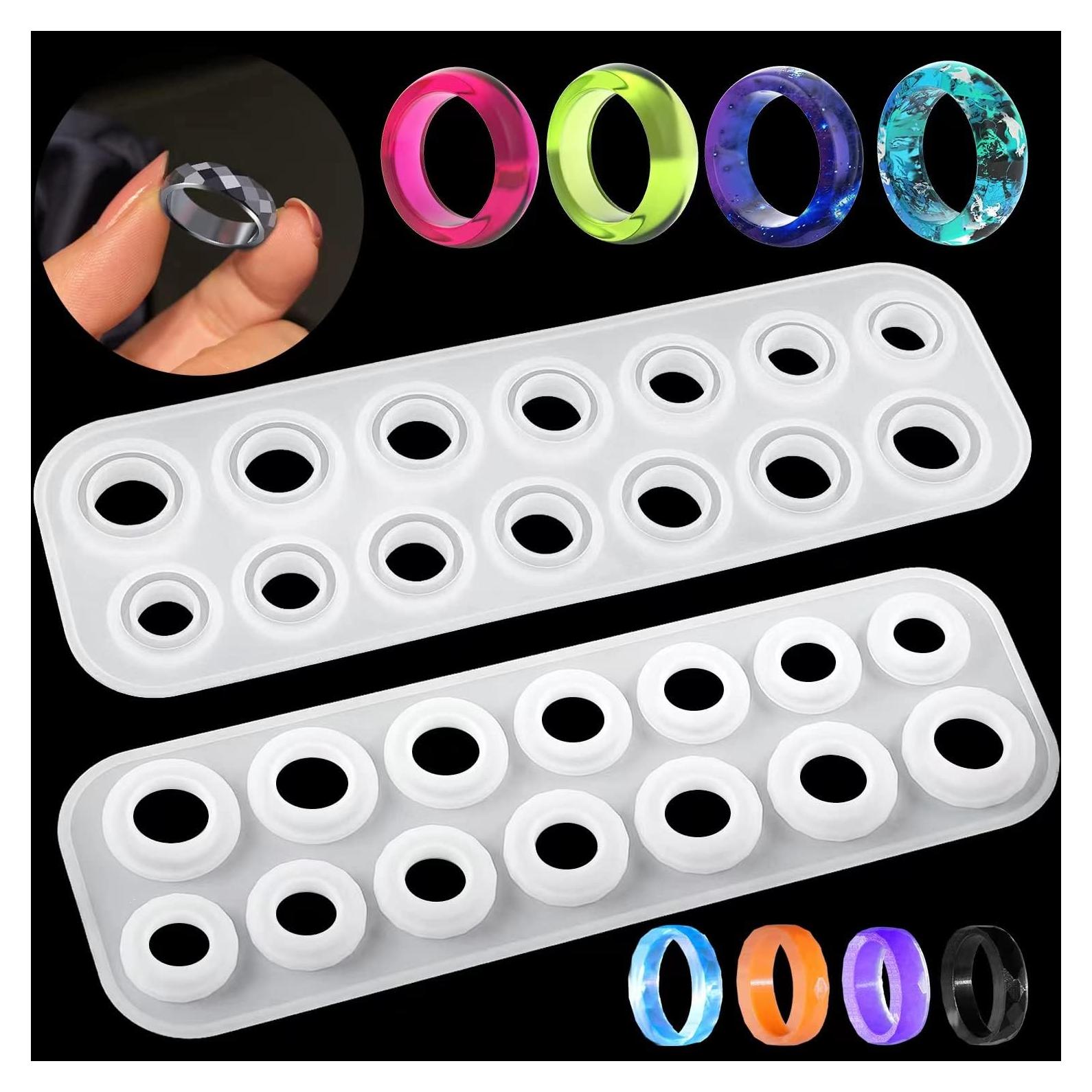 Molde de Anillo de Resina Senweit, Silicona 14 Tamaños