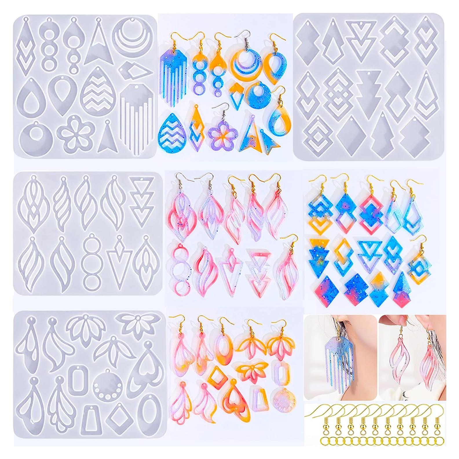 Kit de Moldes de Silicona para Pendientes XBYzuzi 104 Piezas