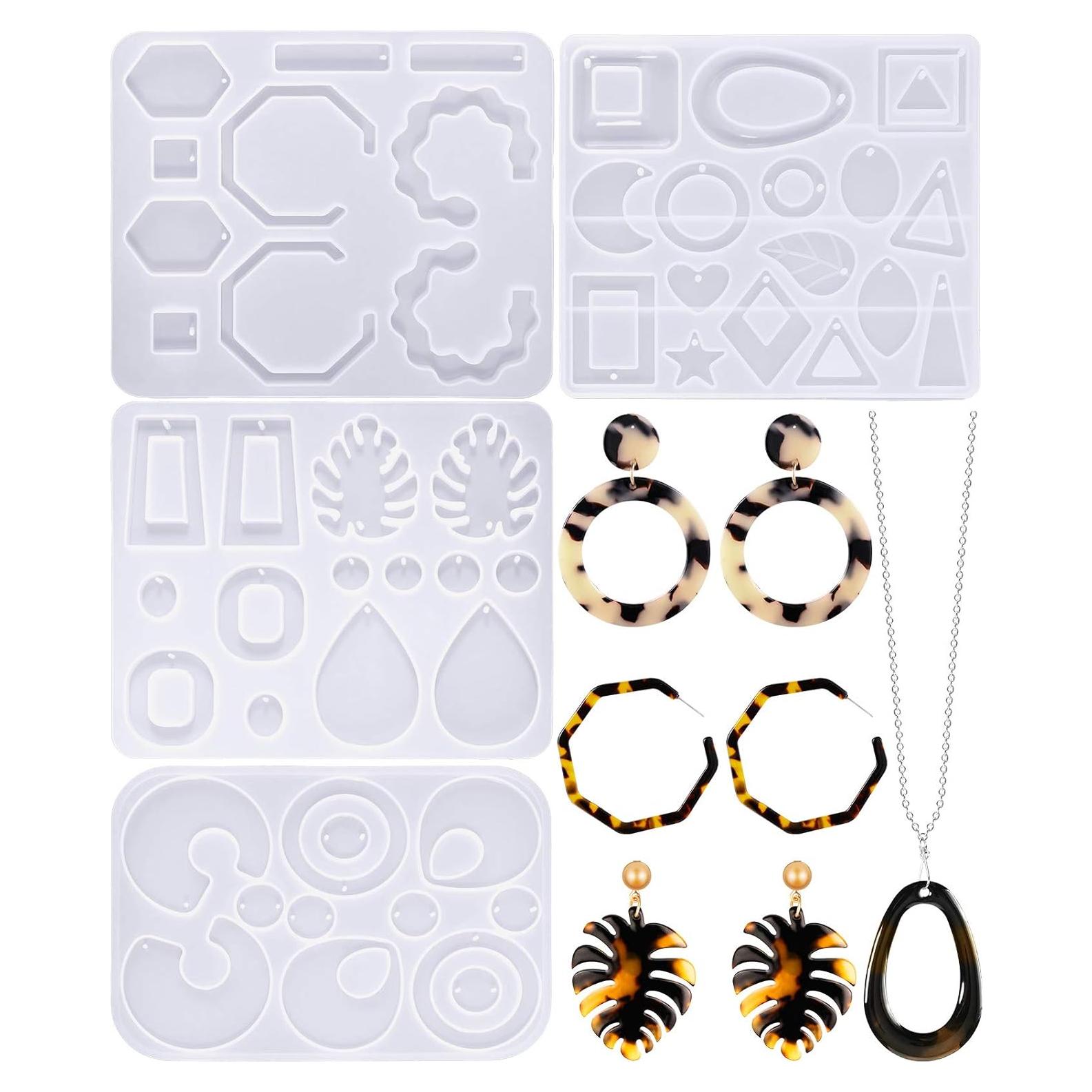 Molde de Silicona para Aretes Geométricos Patelai - 4 Piezas