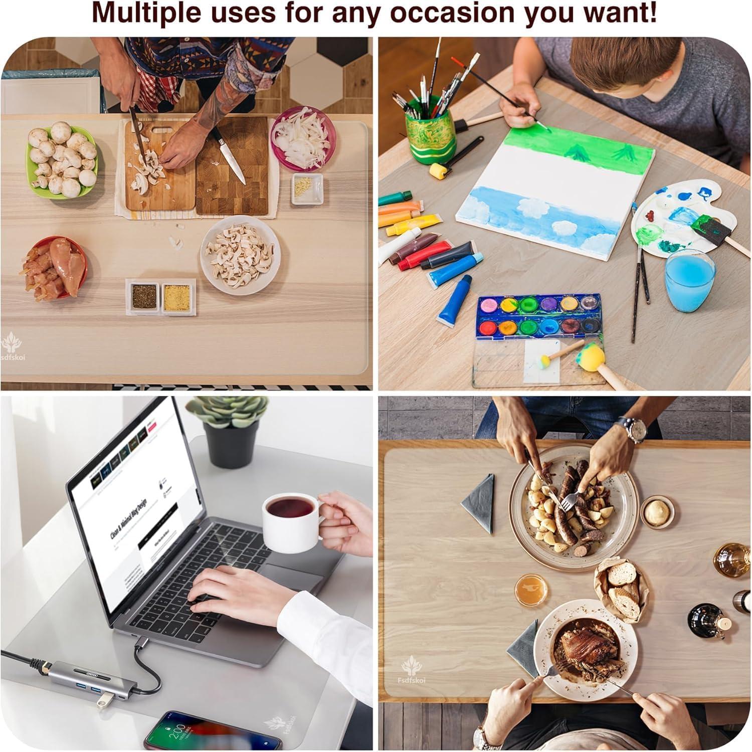 Alfombrilla de Silicona Extra Grande Fsdfskoi 90 x 60 cm Translúcida