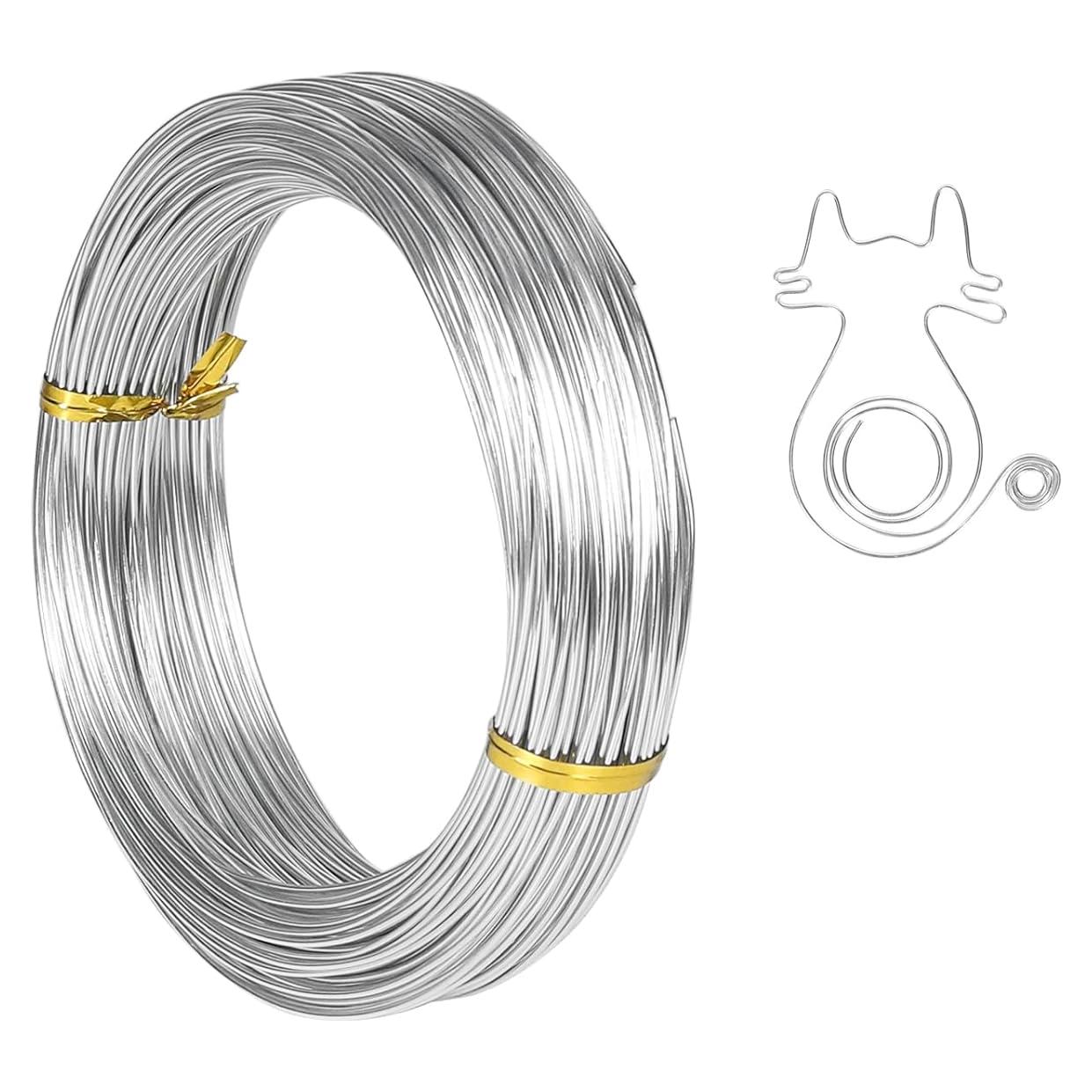 Alambre de Aluminio 1mm Plata 50m para Manualidades y Joyería