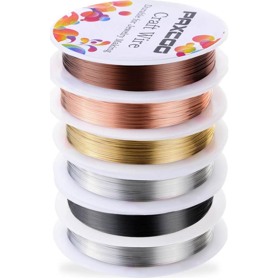 Set de Alambres de Joyería PAXCOO 6 Rollos 0.5mm 10m