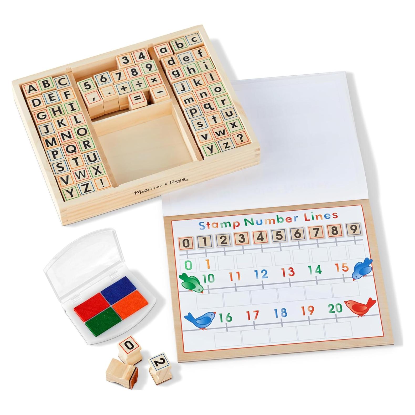 Juego de Sellos de Letras y Números Melissa & Doug Deluxe