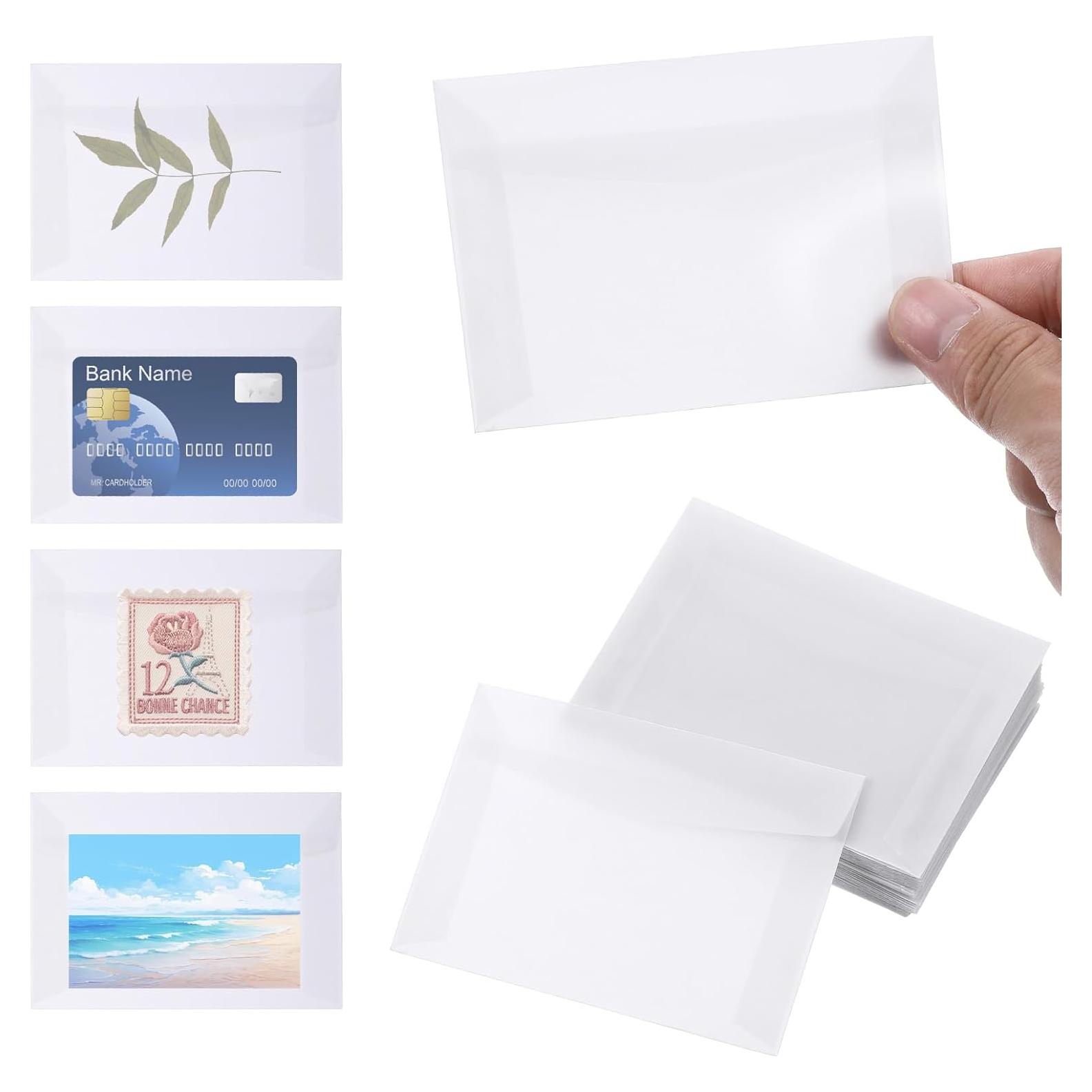 50 Sobres Transparentes Auto-Cerrables FdcZeyxior 10x7 cm