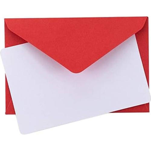 140 Mini Sobres de Colores con Tarjetas Blancas Purple Q Crafts