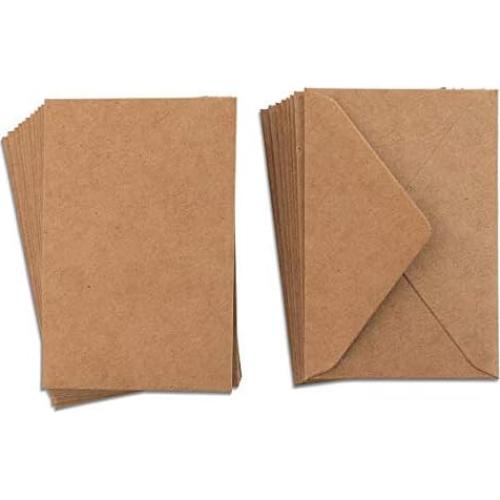 Mini Sobres Kraft Marrón Purple Q Crafts - 60 Unidades 10.16x6.86cm