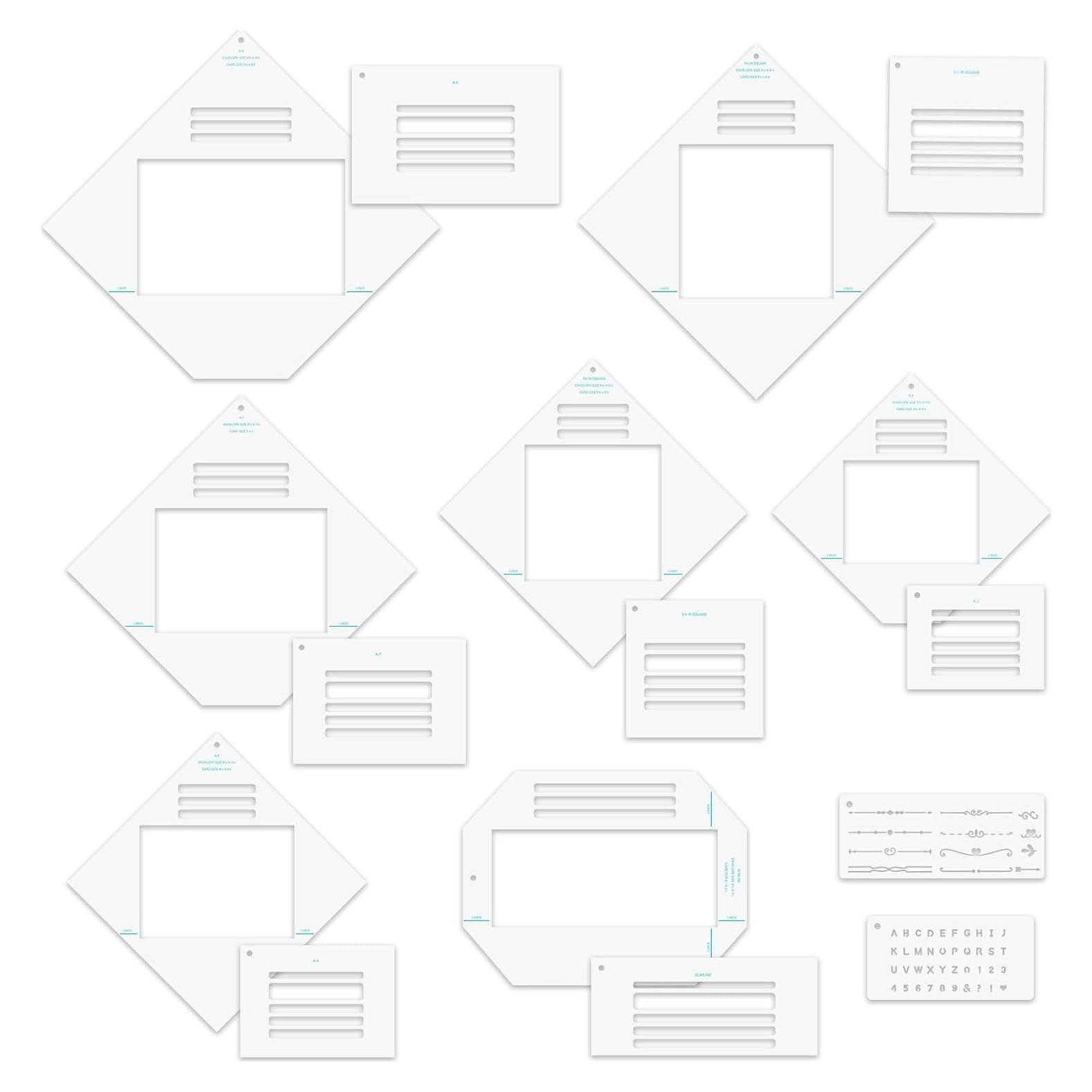 Conjunto de Guías para Hacer Sobres BAOFALI 17 Piezas