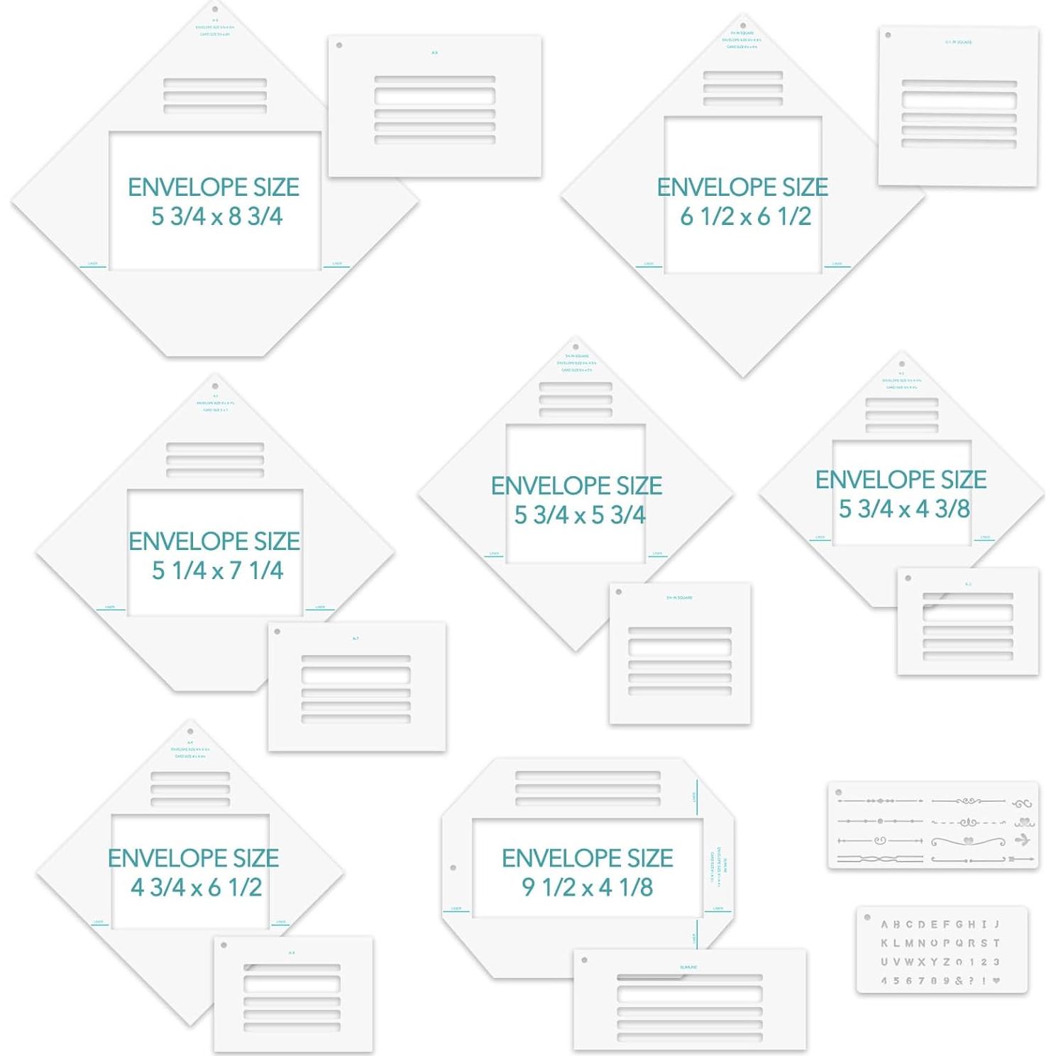 Conjunto de Guías para Hacer Sobres BAOFALI 17 Piezas