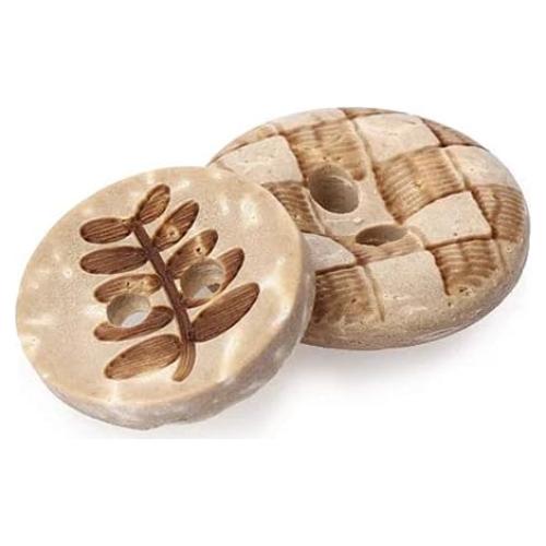 50 Botones de Madera Decorativos Vingol 12.5mm 2 Agujeros