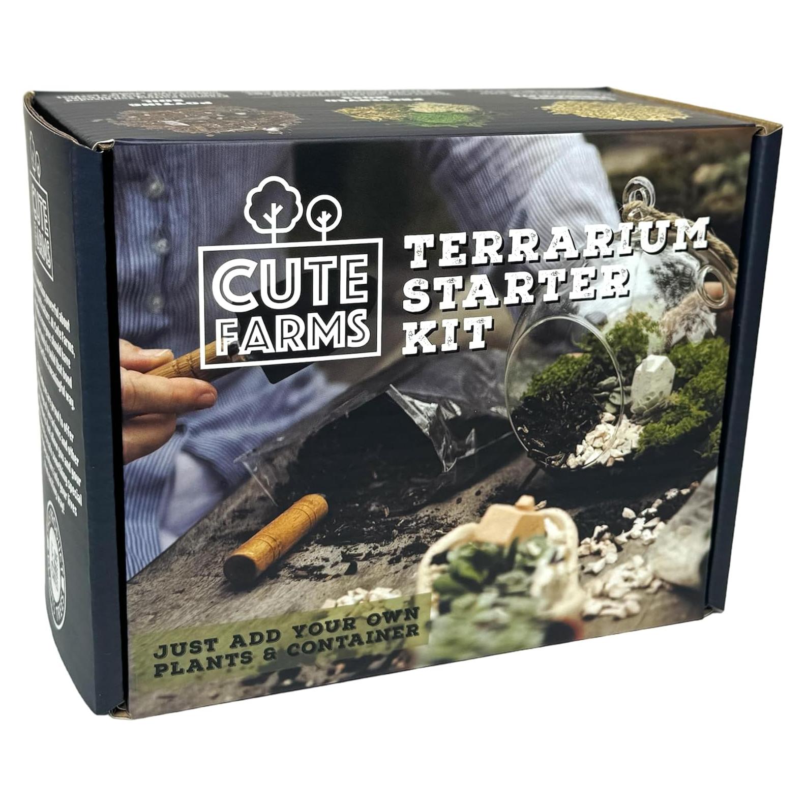 Kit de Inicio para Terrario Cute Farms | Musgo, Tierra y Abono