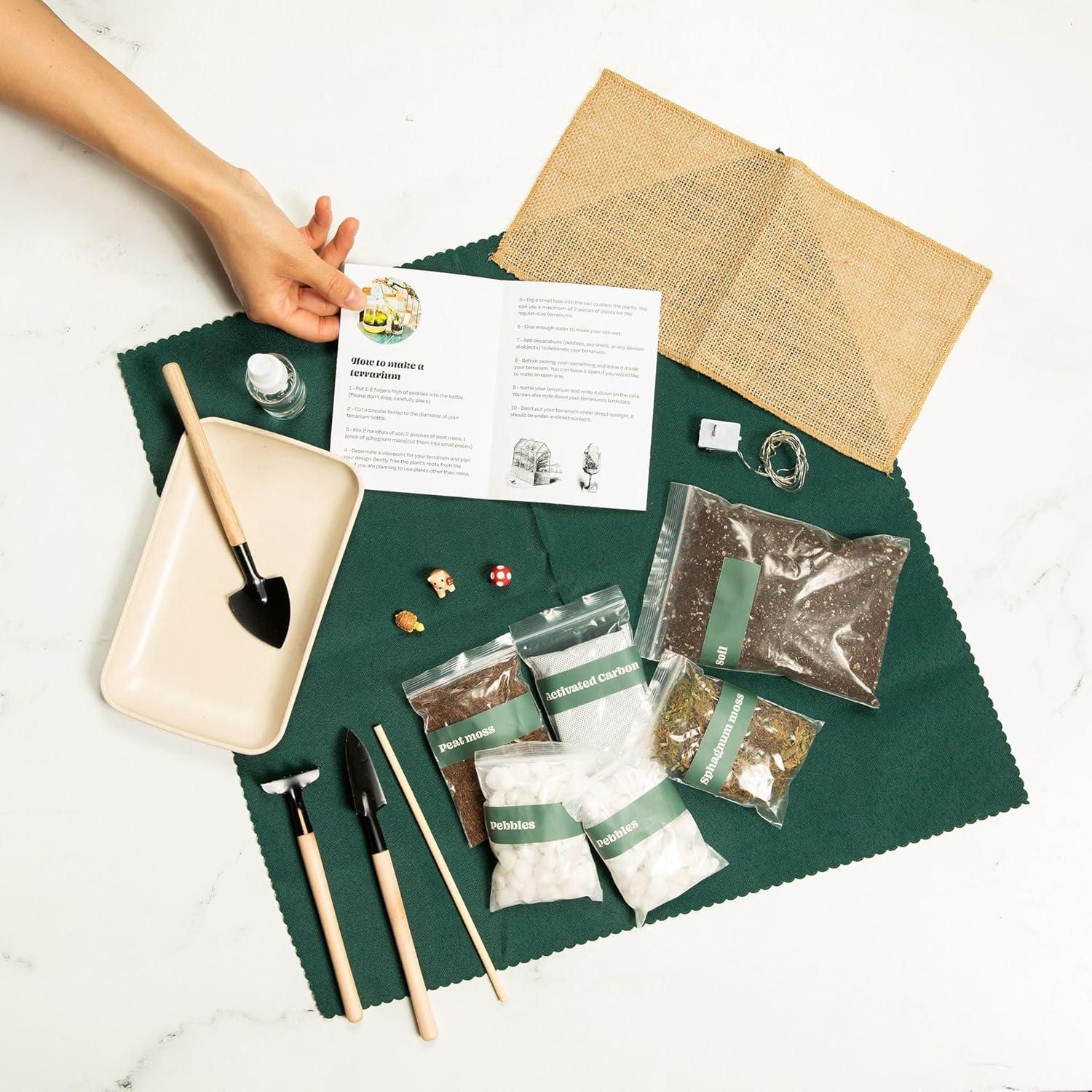 Kit de Terrario DIY KRAFTSTORIES 13 Artículos 24.1x16.5cm