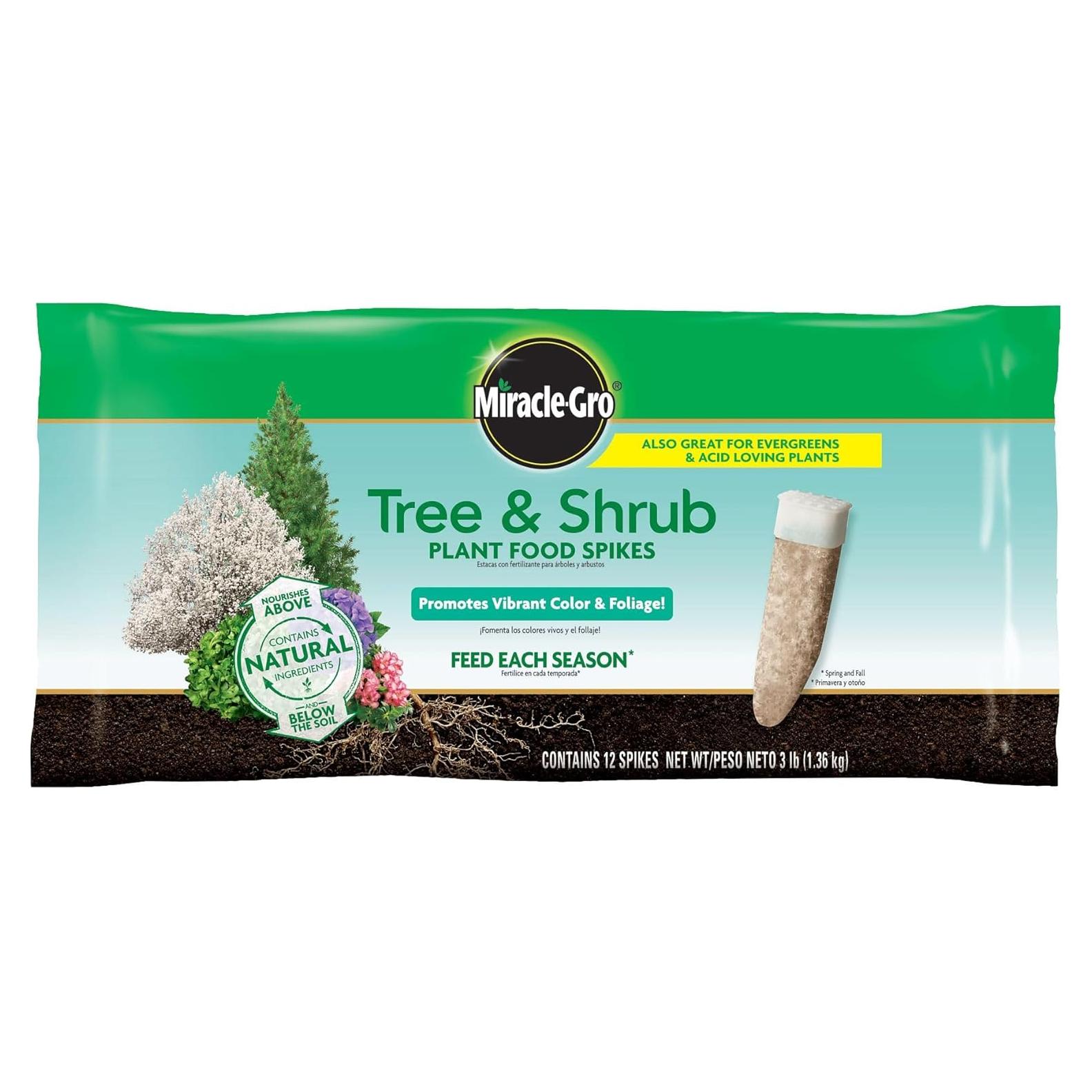 Picos de Alimento para Plantas Miracle-Gro - 12 Picos para Árboles y Arbustos