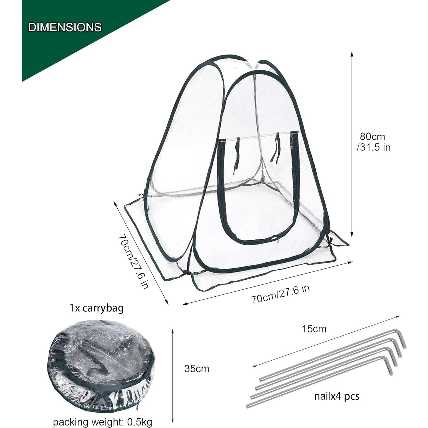 Cubierta de Invernadero Pop Up Breda Sports 70.1x70.1x80 cm PVC