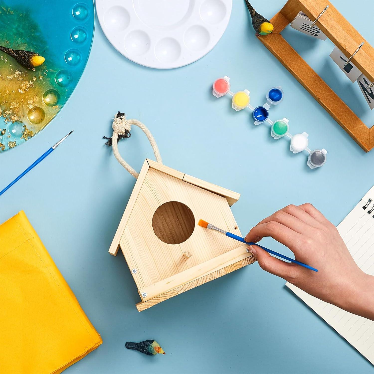 Kit de Casa para Aves de Madera DIY Liliful - 2 Set con Pinturas