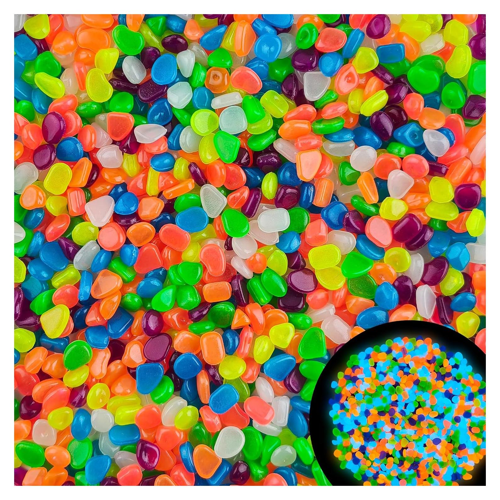 800 Piedras Luminiscentes Brillantes para Jardín y Acuario