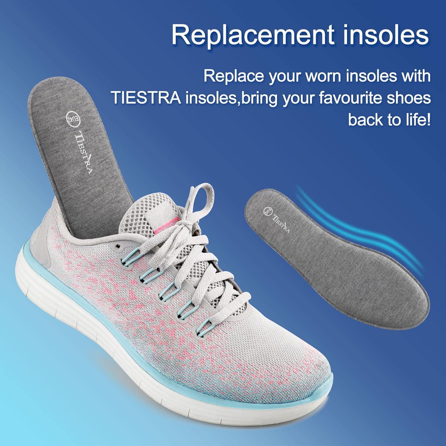 2 Pares Plantillas de Espuma de Memoria TIESTRA Mujeres 41EU