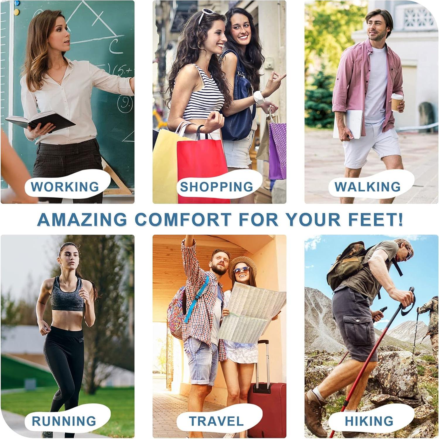 2 Pares Plantillas de Espuma de Memoria TIESTRA Mujeres 41EU