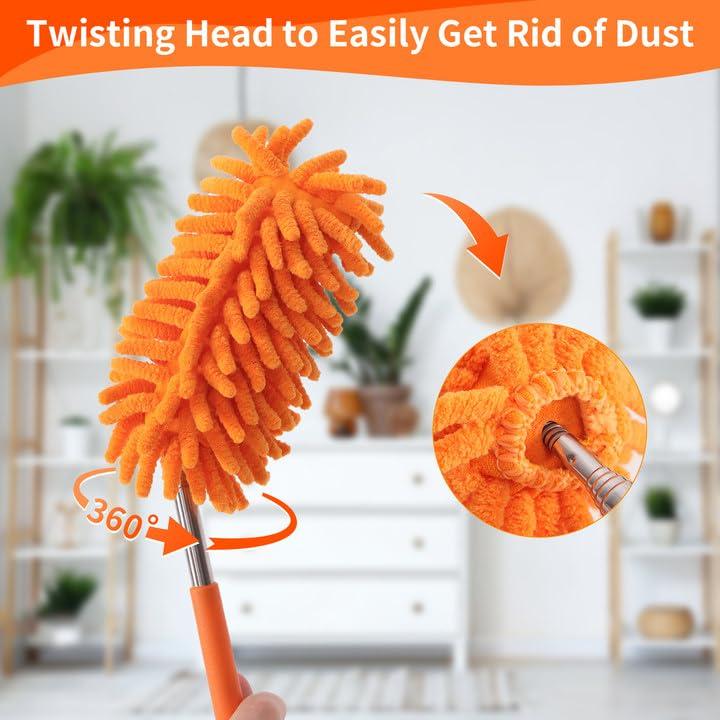 Plumero Telescópico 360° YWTSMY - Mini Duster Lavable 76.2 cm