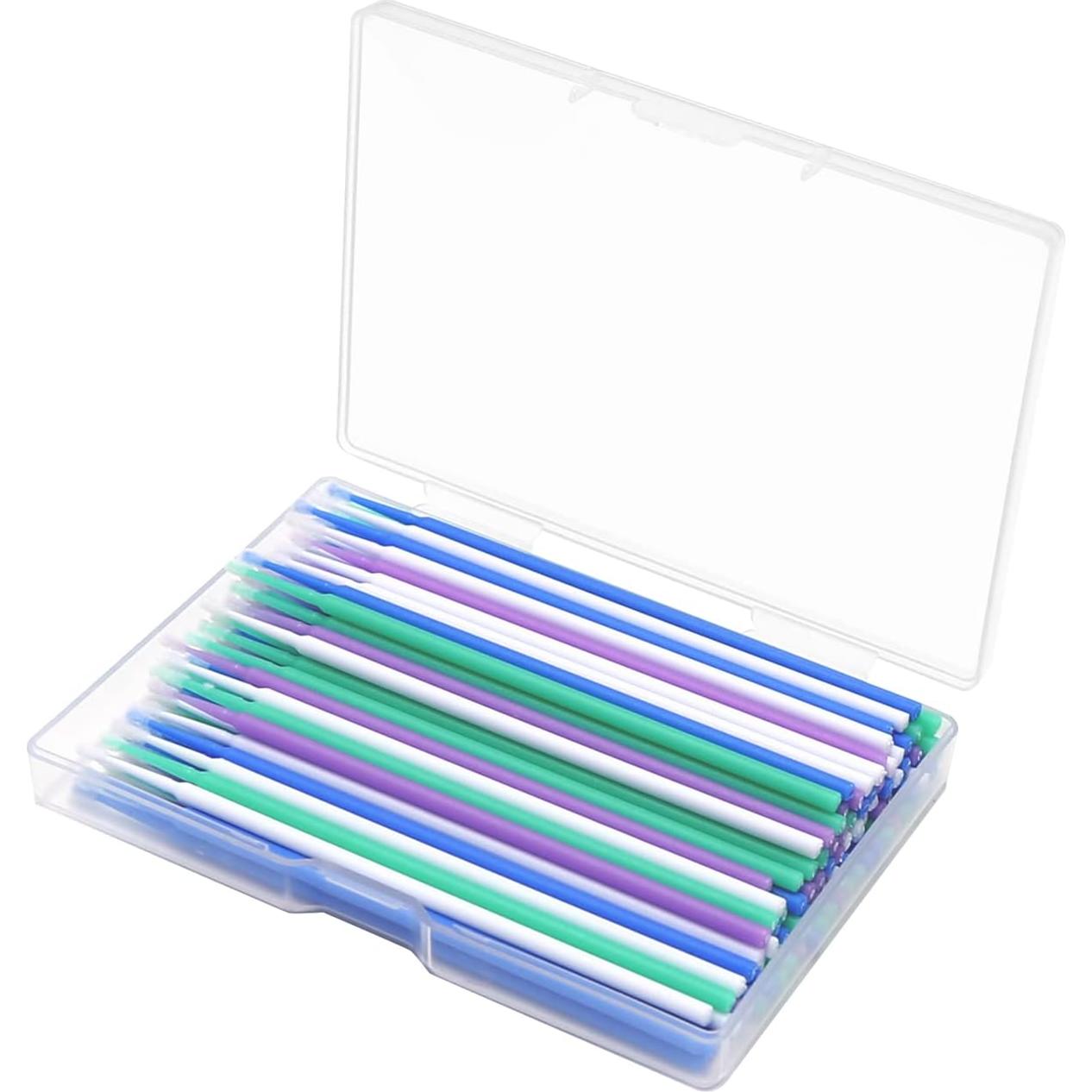 Pinceles Micro Aplicadores UOIENRT 200 Pcs 1-2.5mm para Pintura