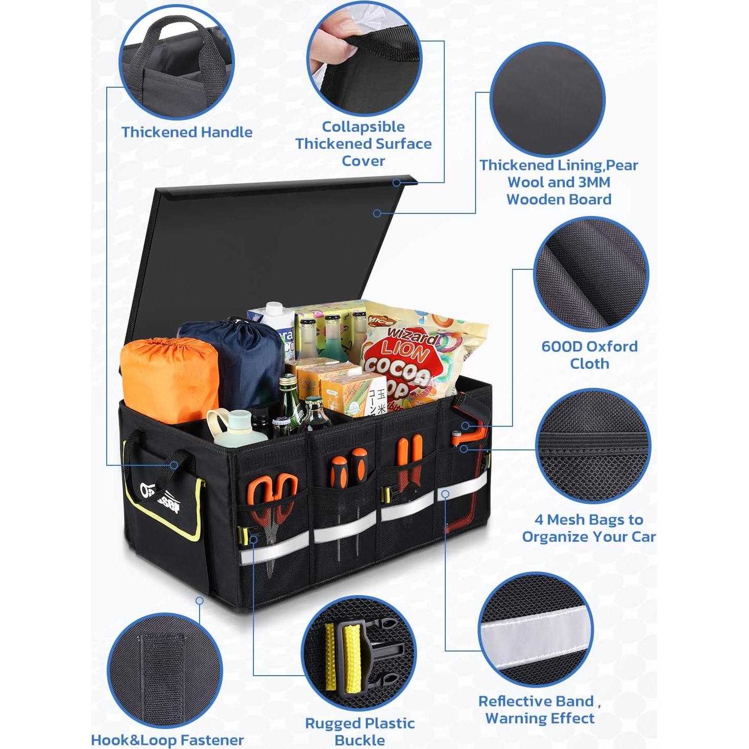 Organizador de Maletero Oasser 55L Plegable Impermeable Negro