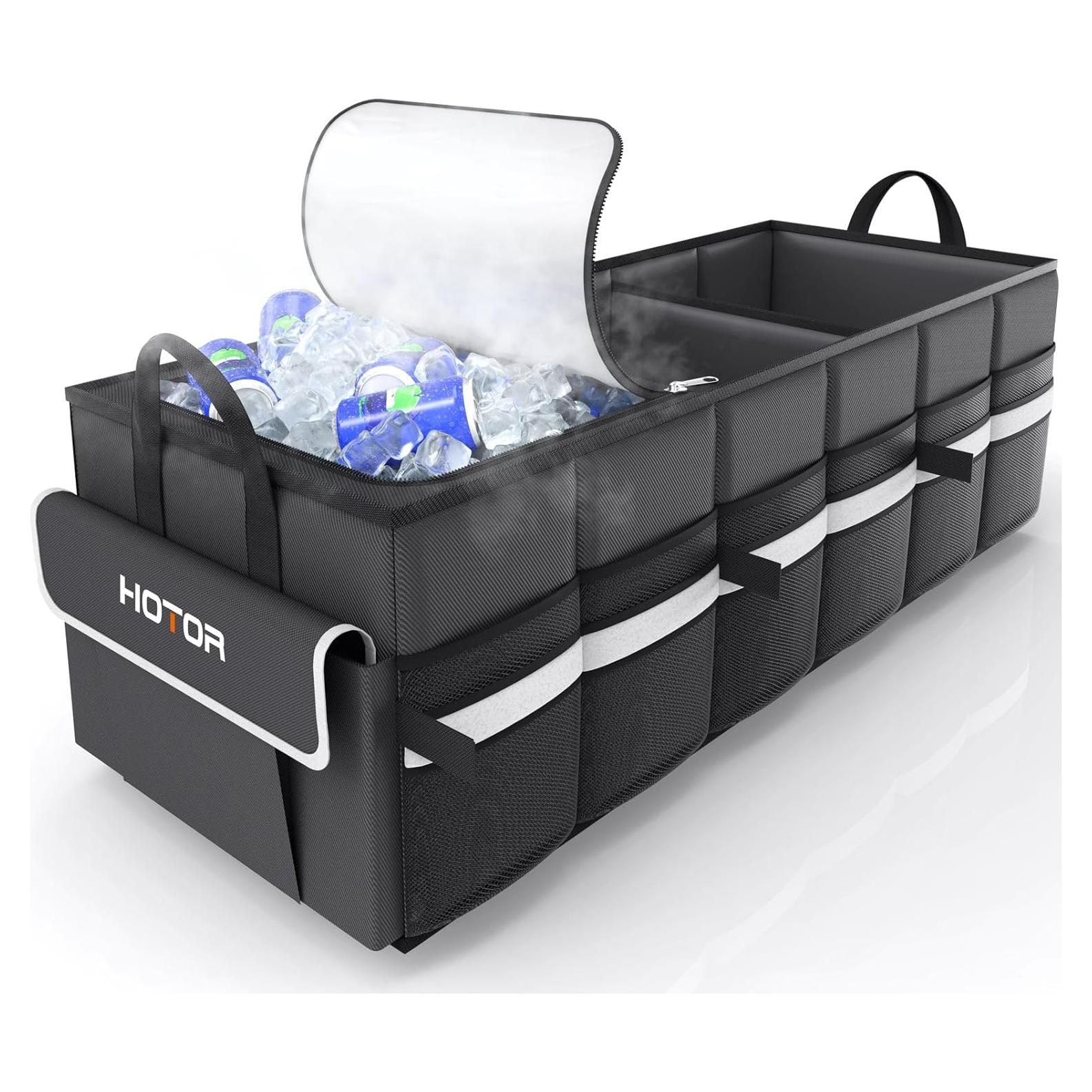 Organizador de Maletero HOTOR con Enfriador 69L Plegable Negro
