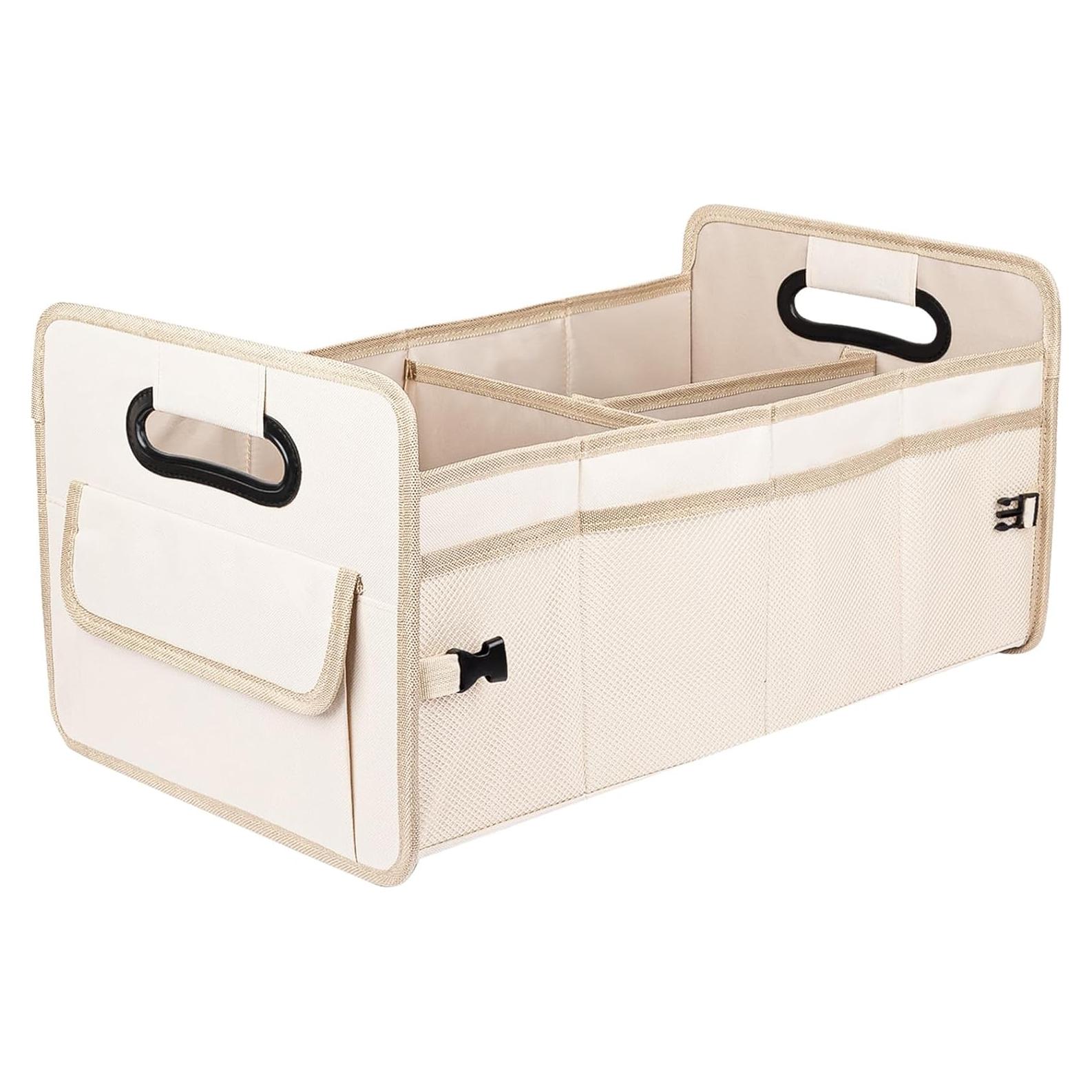 Organizador de Maletero JiatuA Plegable Beige 56 cm Multi Compartimento