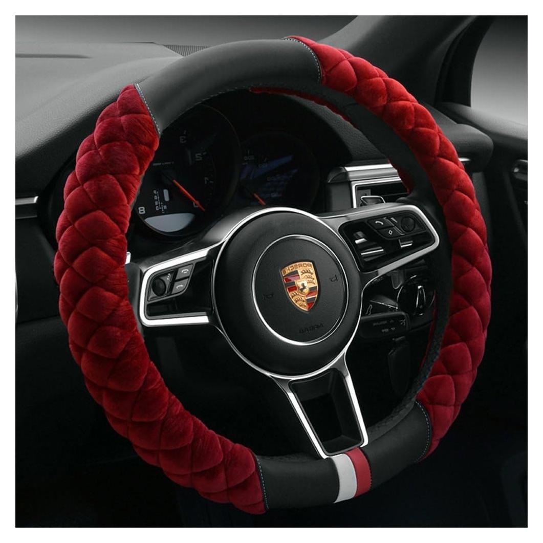 Funda Universal para Volante Cxtiy gx013 Piel Esponjosa 38cm Rojo Vino