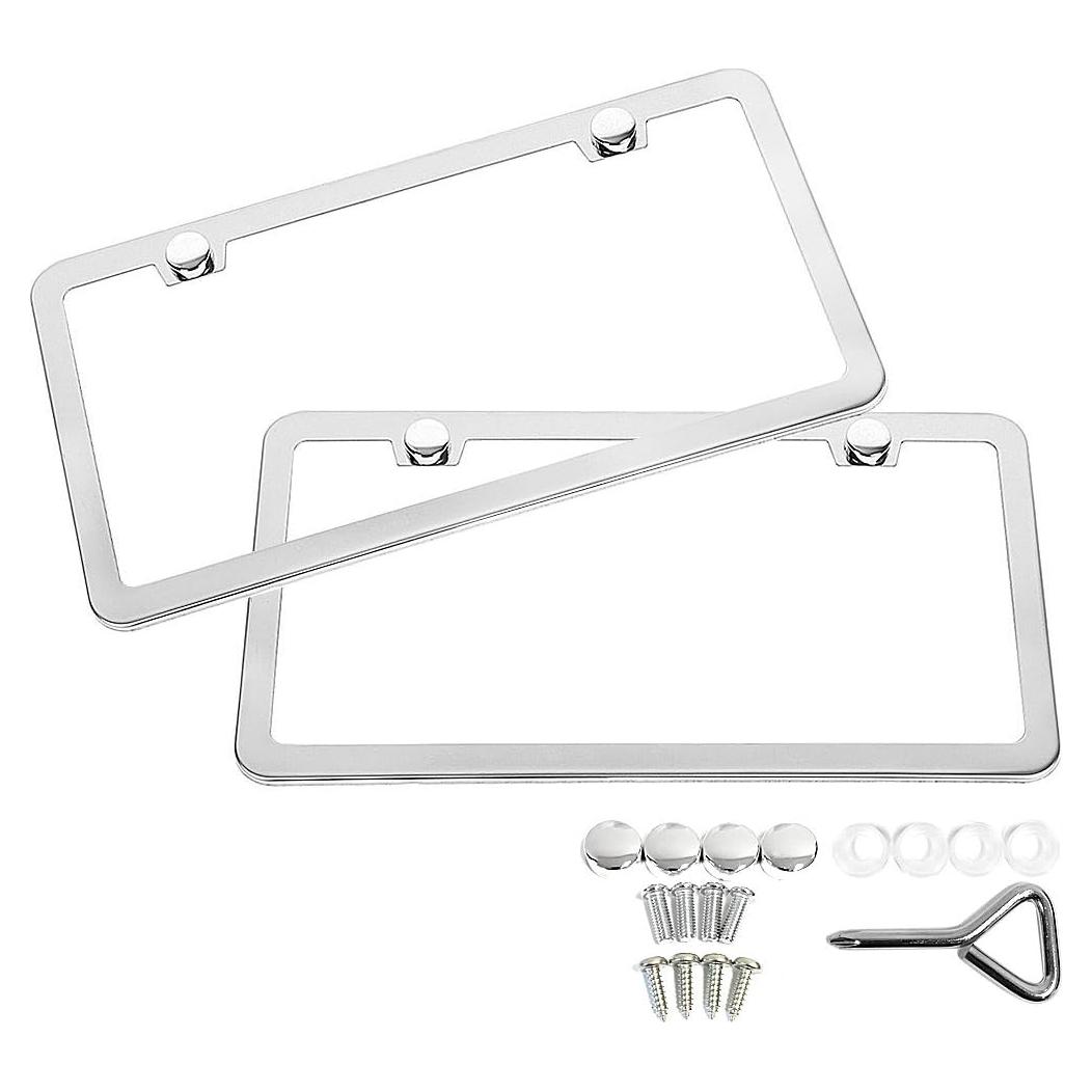 Marco de Placa de Licencia SunplusTrade Acero Inoxidable Plata