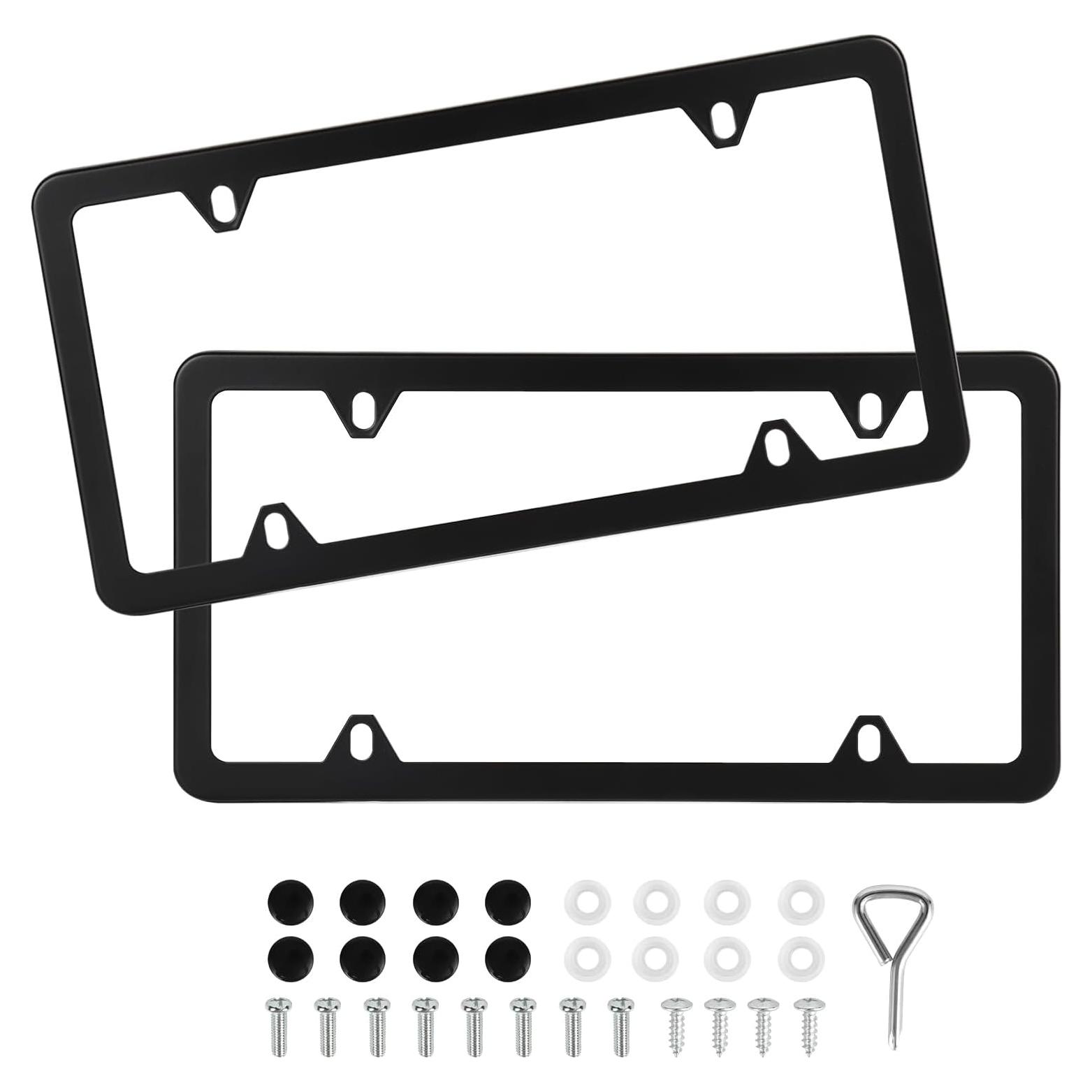 Paquete de 2 Marcos de Placas de Licencia QUANQIUFEI 31x16 cm