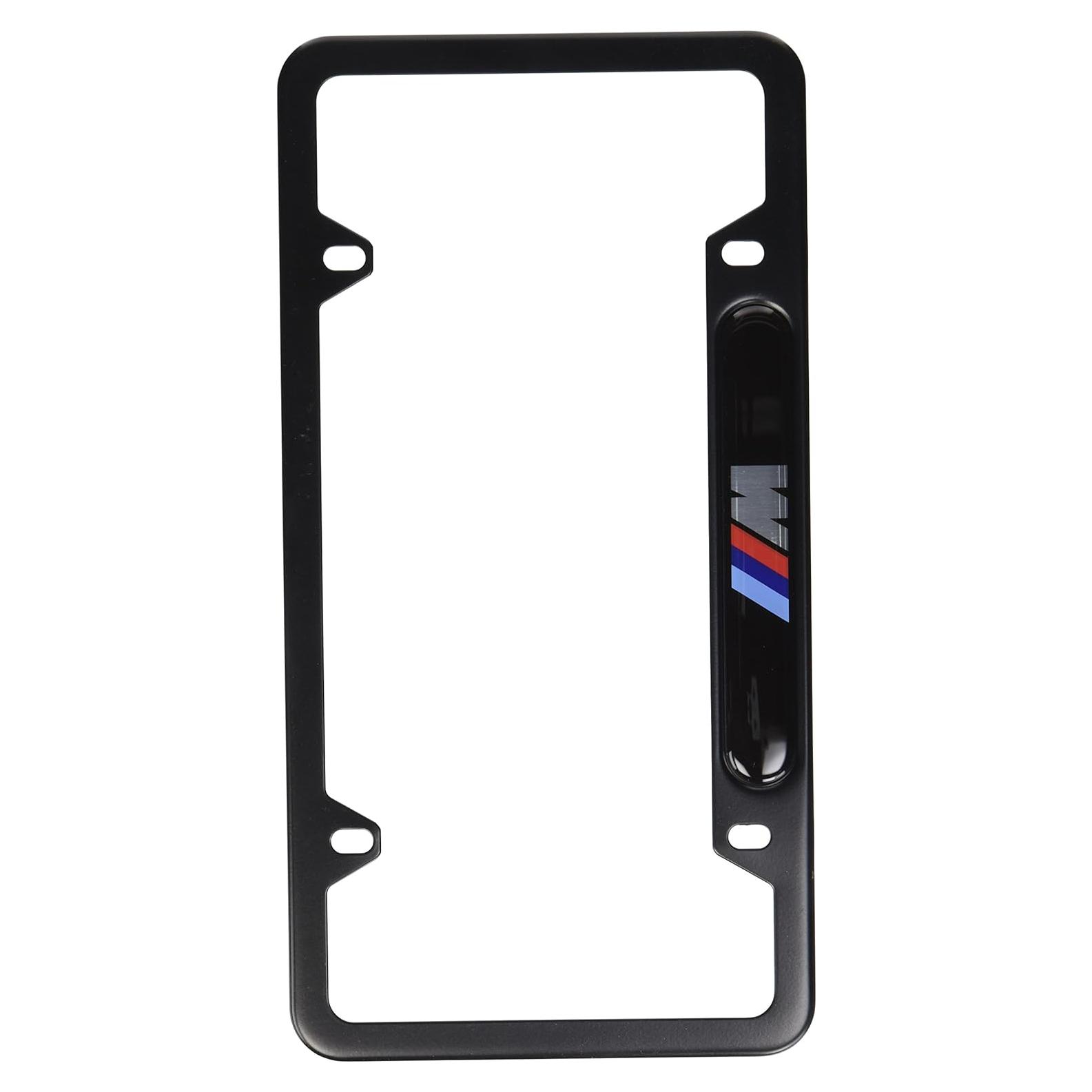 Marco de Licencia BMW Acero Inoxidable Negro Logo M 30.48x15.24cm
