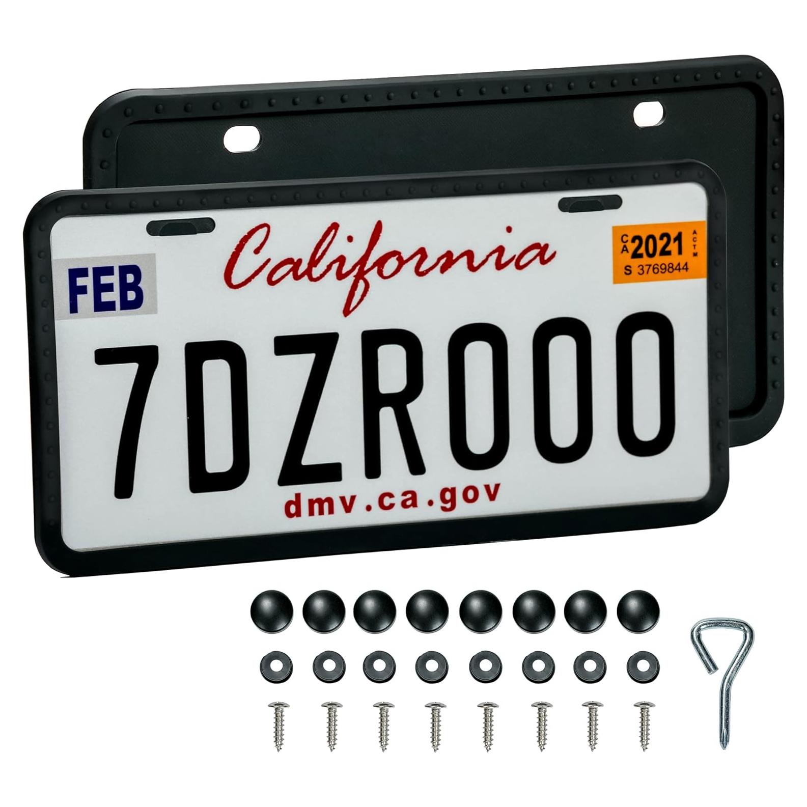 Marcos de Placas de Licencia TDHDIKE - 2 Piezas Silicona Universal