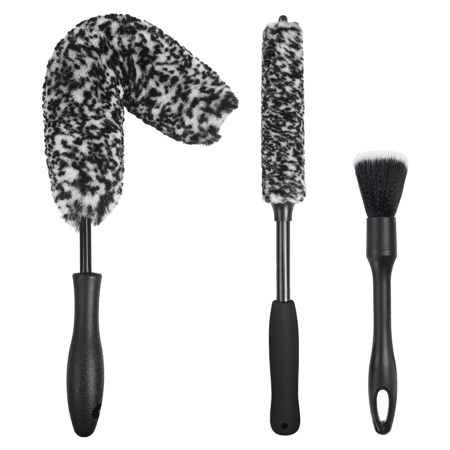 Kit de Cepillos Limpiadores de Ruedas NIKCOSMK WCB-3 Negro