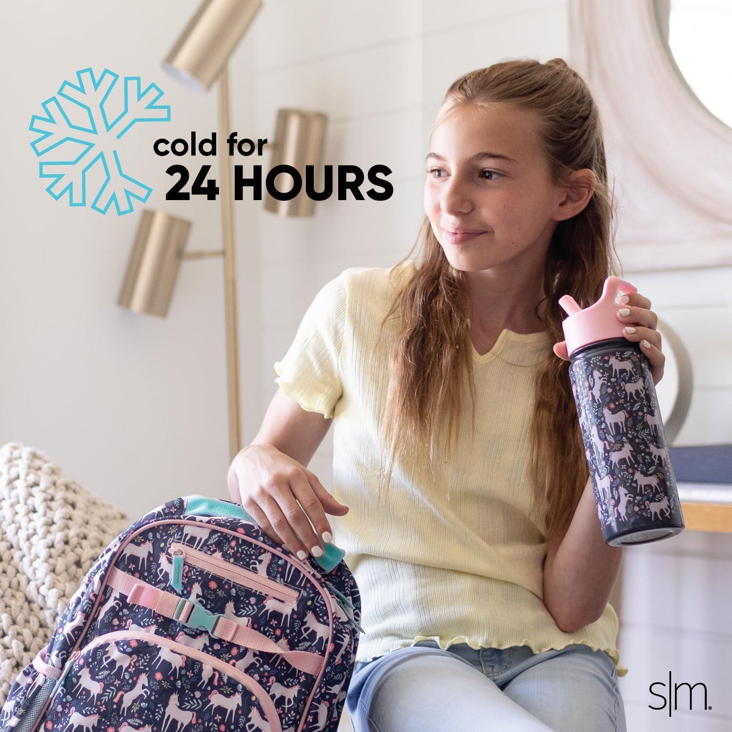 Botella de Agua Aislada Simple Modern 414ml Niños Construcción