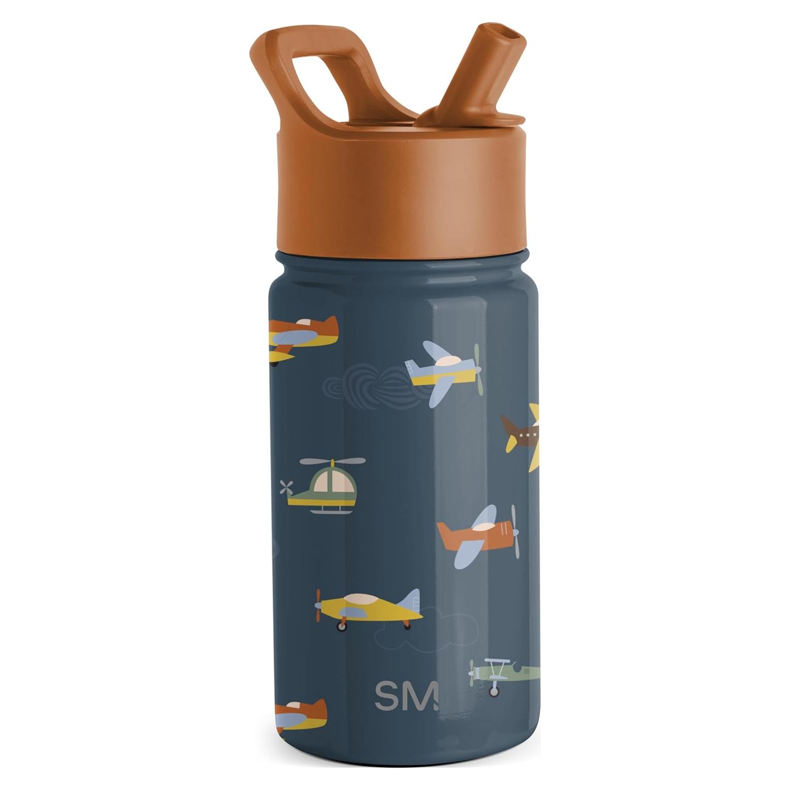 Botella de Agua Aislada Simple Modern 414ml Niños Ruedas Arriba