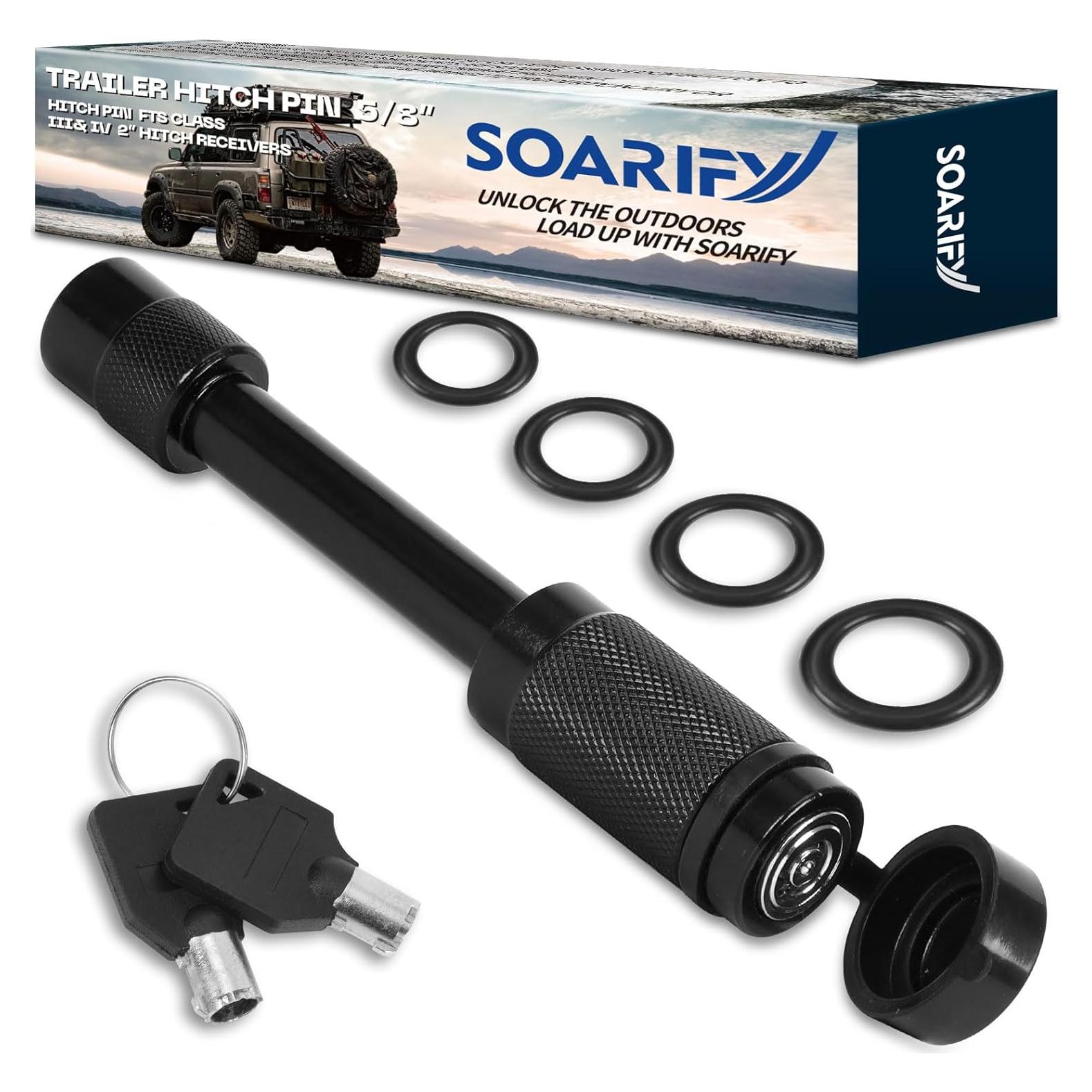 Cerradura de Enganche de Remolque Soarify 5/8" x 3" Antirrobo