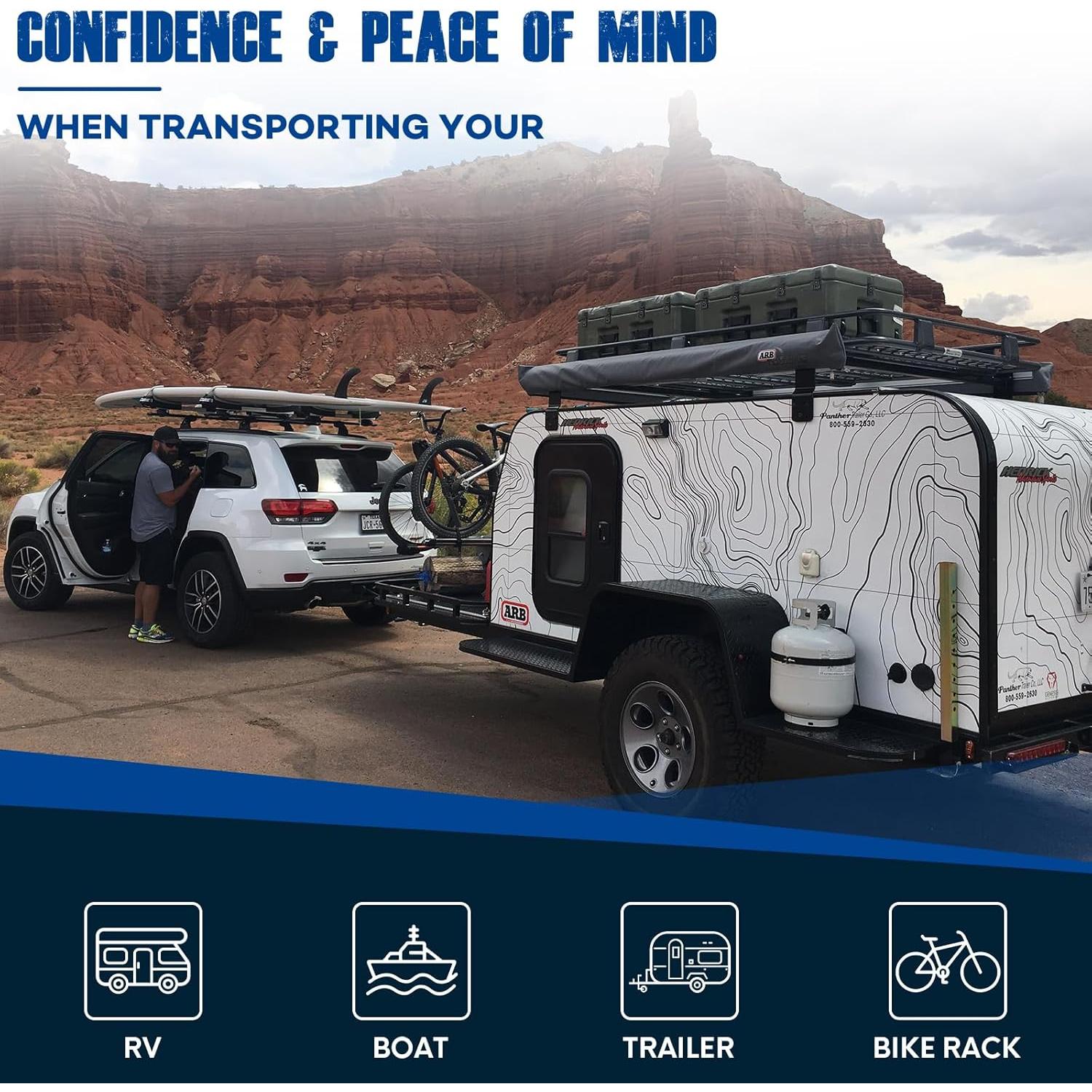 Cerradura de Enganche de Remolque Soarify 5/8" x 3" Antirrobo