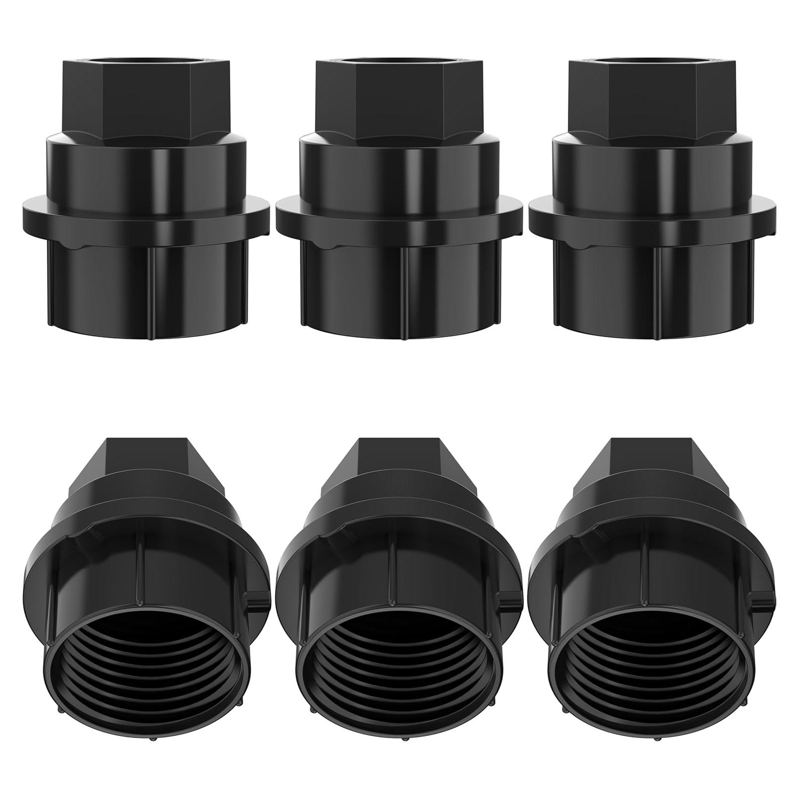 Cubiertas de Tapas de Tuercas de Rueda Negras Prime Ave - 6 Piezas