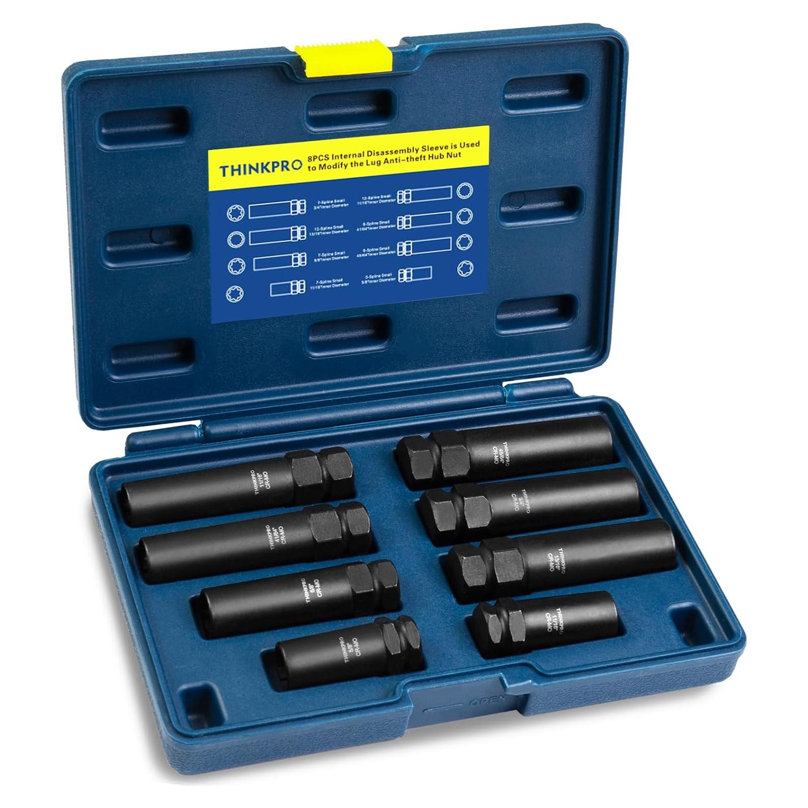 Juego de Llaves para Tuercas Spline Thinkpro 8 Piezas Acero Cr-Mo