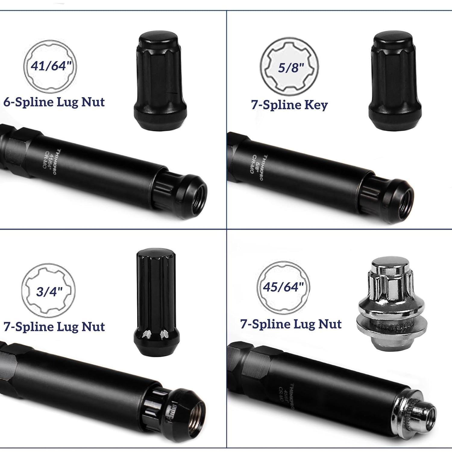 Juego de Llaves para Tuercas Spline Thinkpro 8 Piezas Acero Cr-Mo