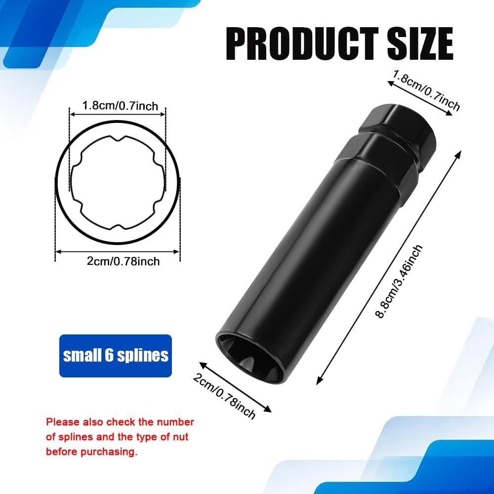 Socket de Tuerca de 6 Puntas PACLVIO 19mm y 21mm Acero Cromado