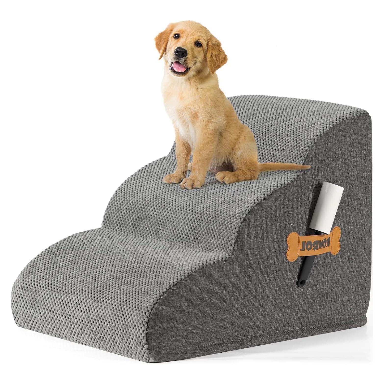 Rampas para Perros Romrol 3 Escalones Antideslizantes 58.4x38.1cm