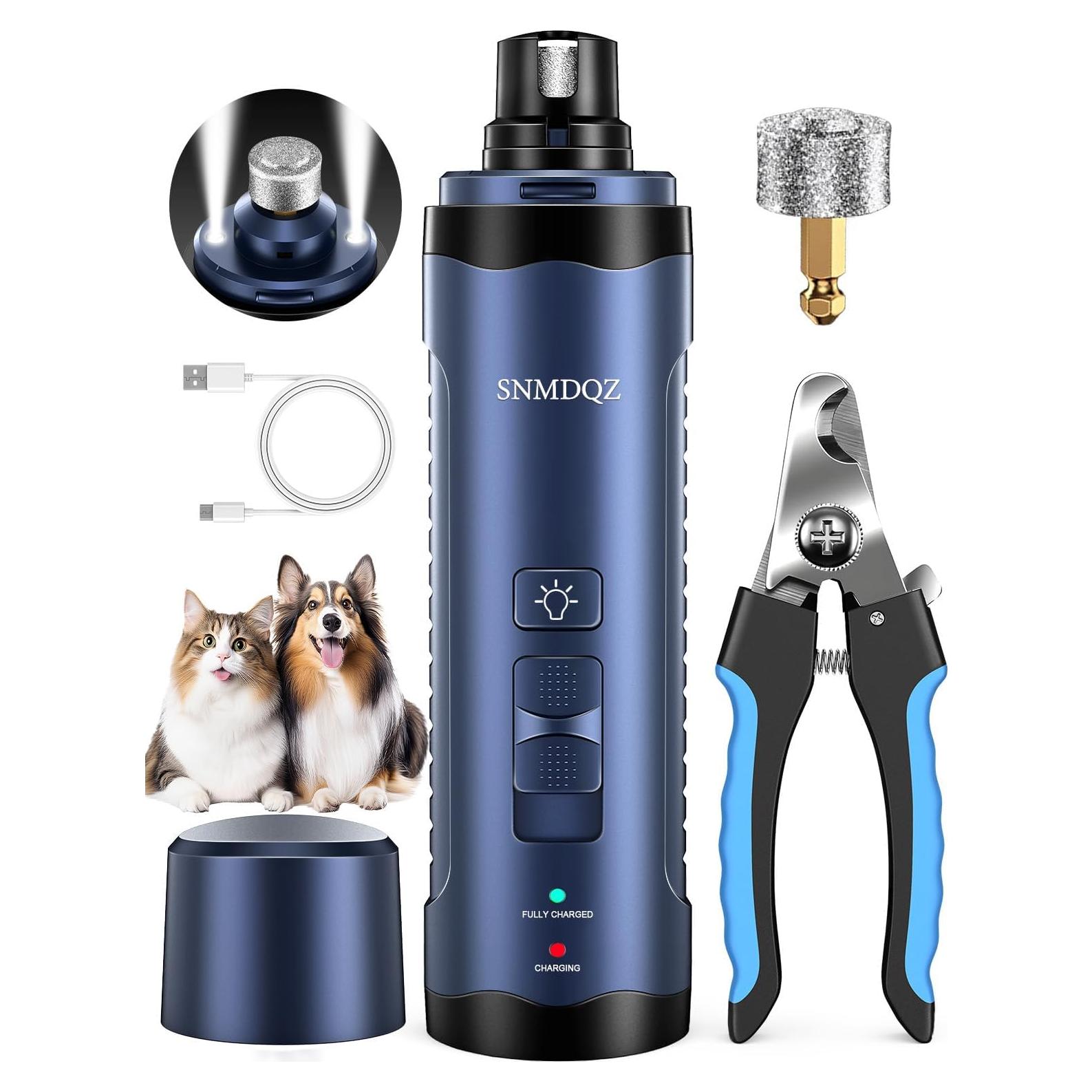 Cortador de Uñas para Perros SNMDQZ con Luz LED y Grinder Silencioso