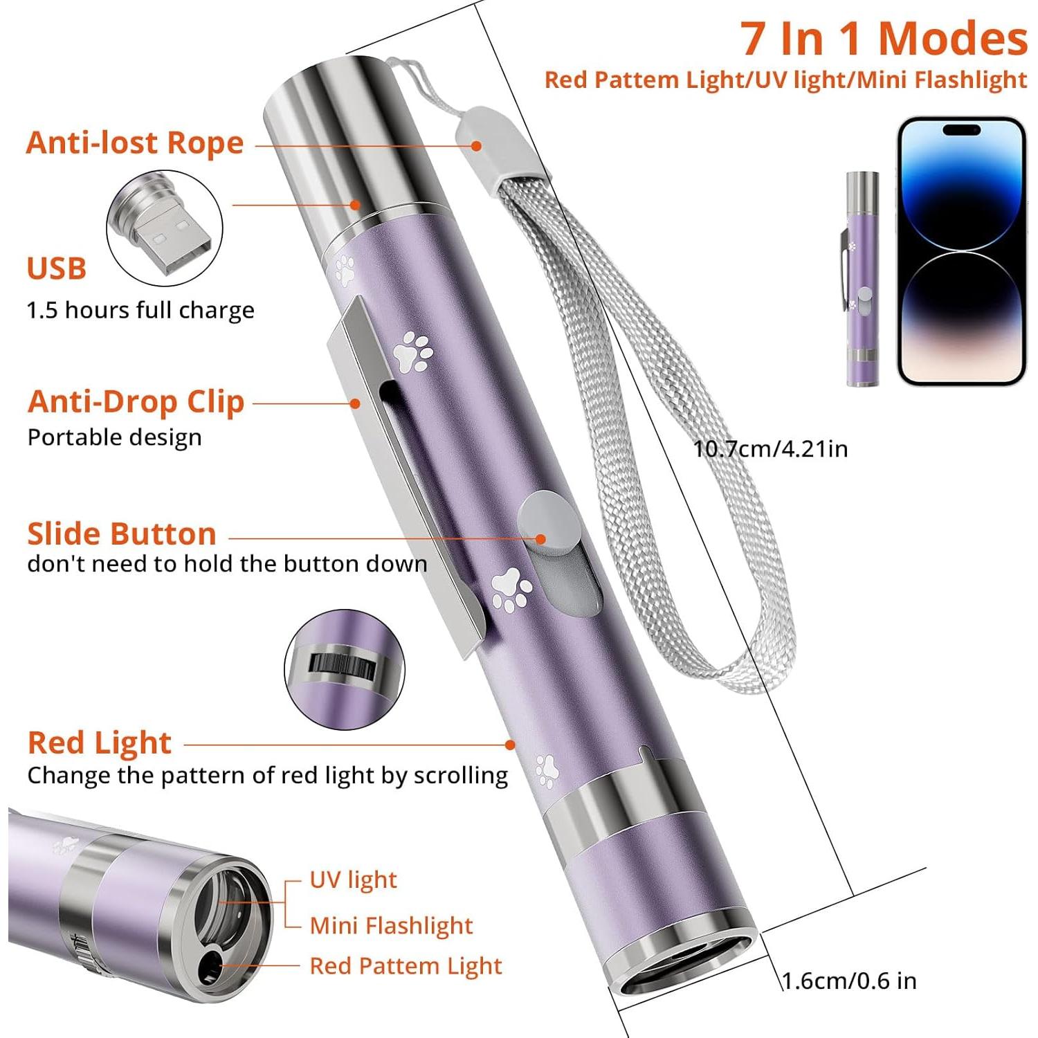 Paquete de 2 Punteros de Luz Roja Interactivos OUMSIS - Recargables