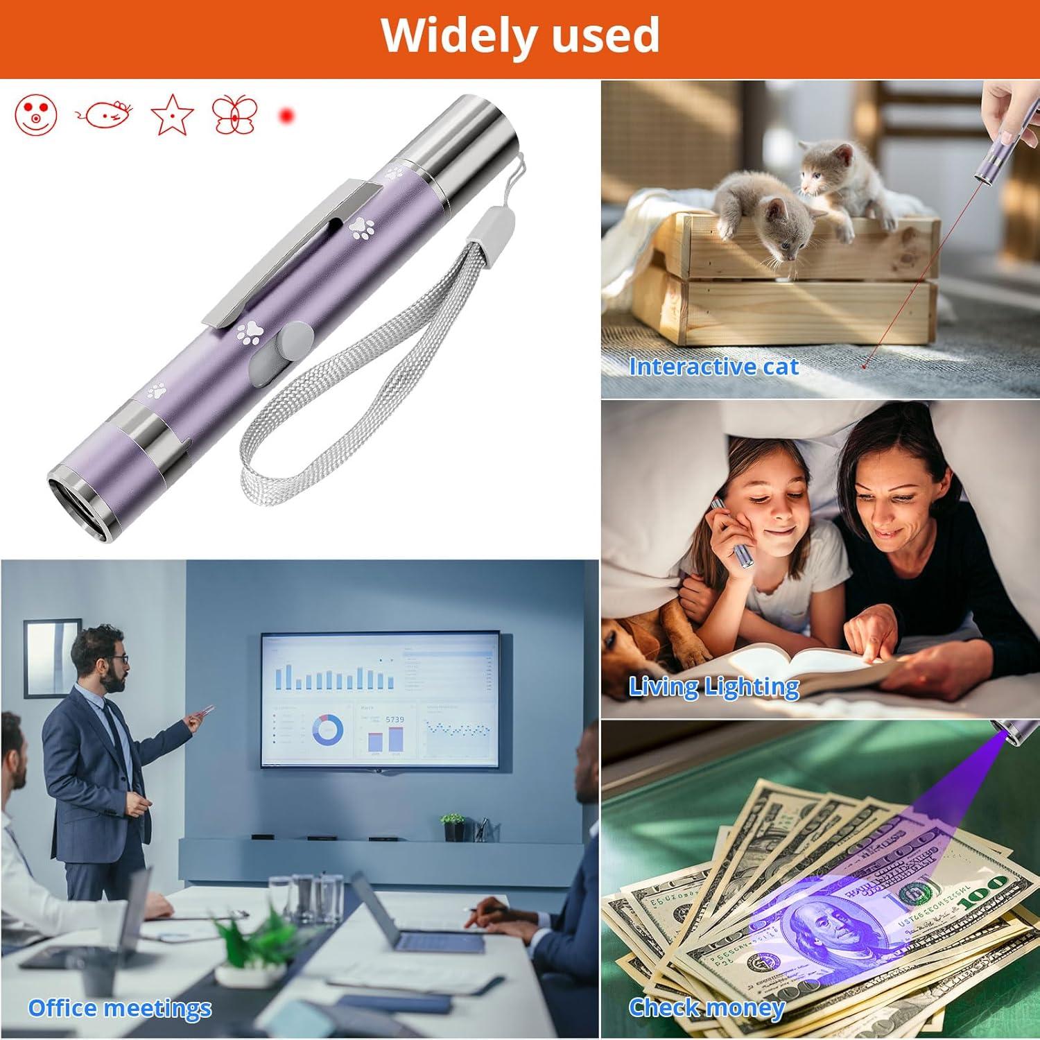 Paquete de 2 Punteros de Luz Roja Interactivos OUMSIS - Recargables