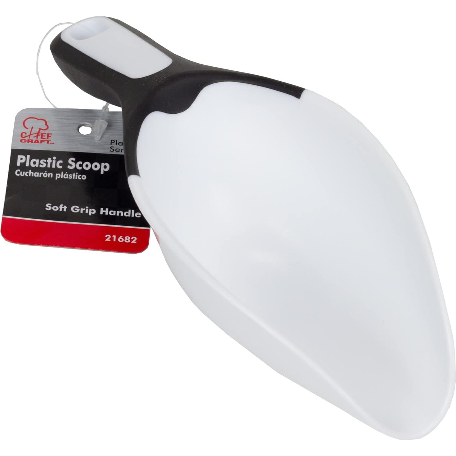Cuchara de Plástico Chef Craft 1 Taza Blanca Antideslizante